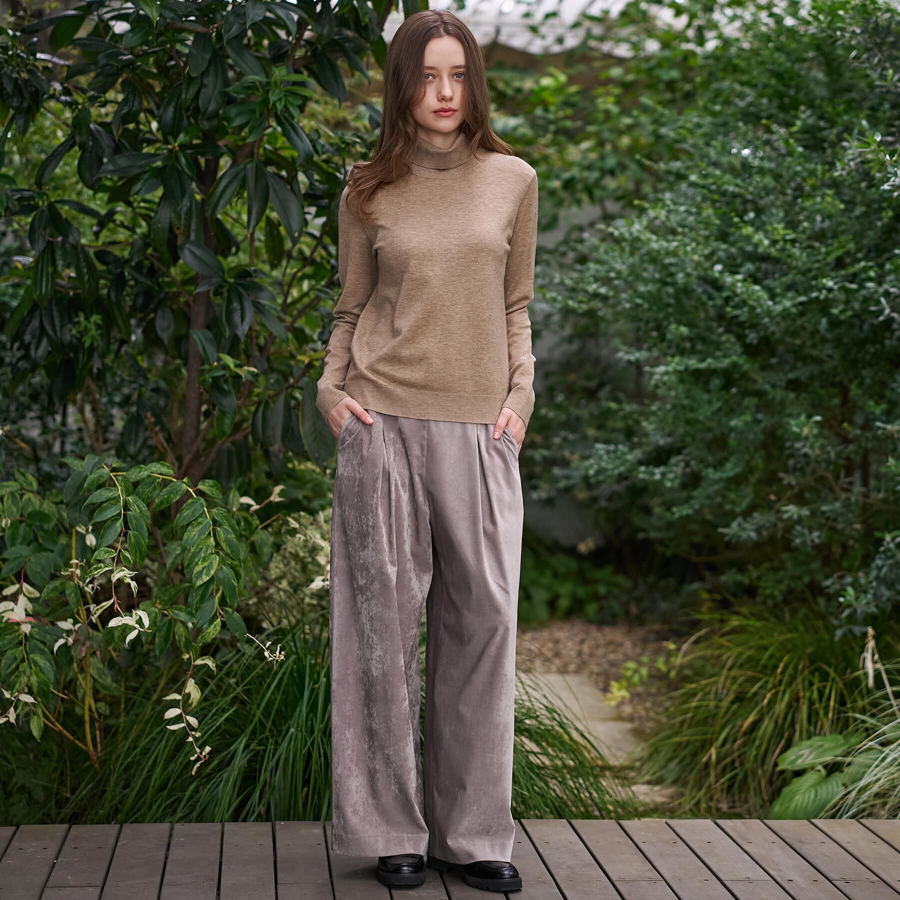 DRESSTERIOR「【CLASSY.12月号/otonaMUSE11月号掲載】ウールブレンド天竺タートルニット」|ニット・セーター|