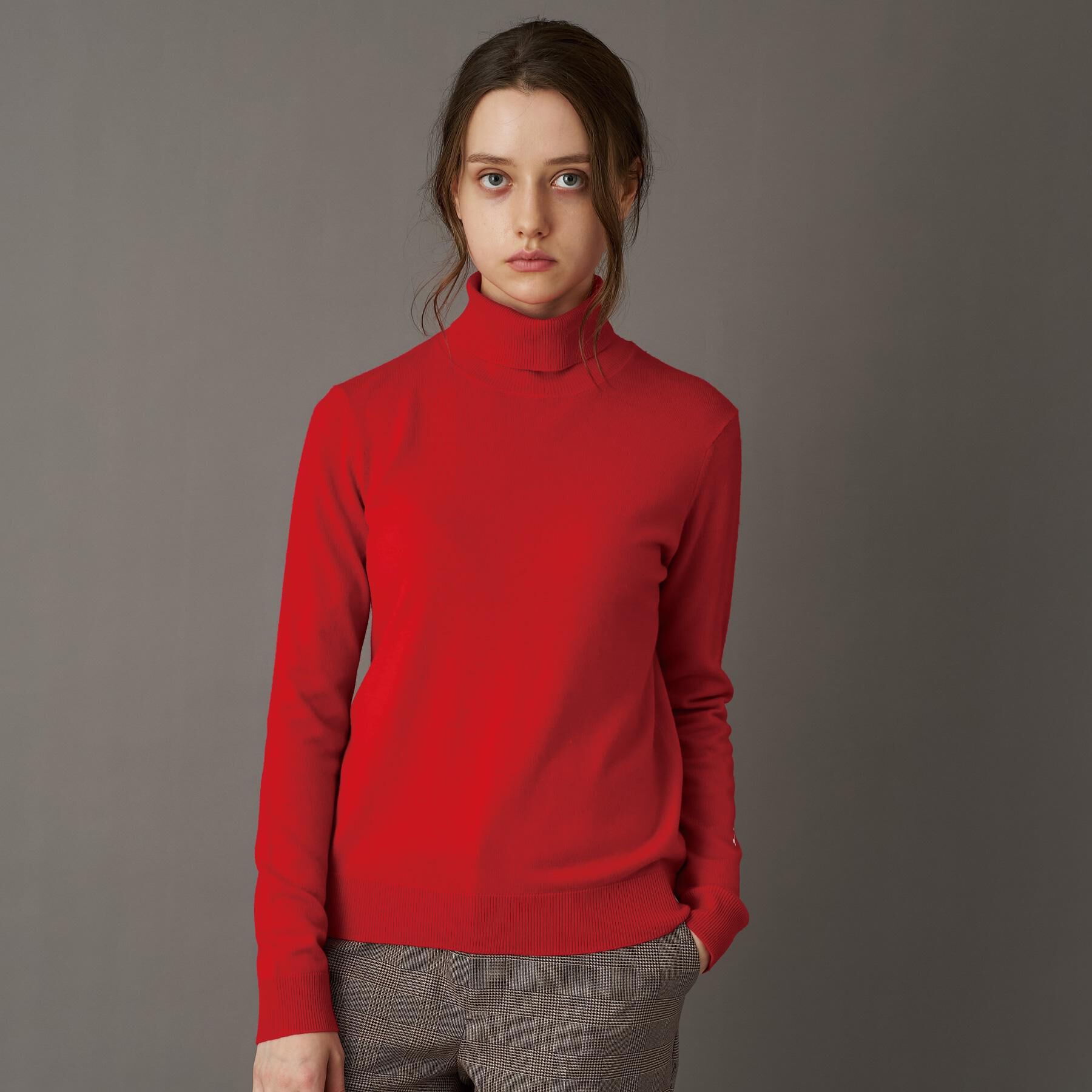 DRESSTERIOR「【CLASSY.12月号/otonaMUSE11月号掲載】ウールブレンド天竺タートルニット」|ニット・セーター|