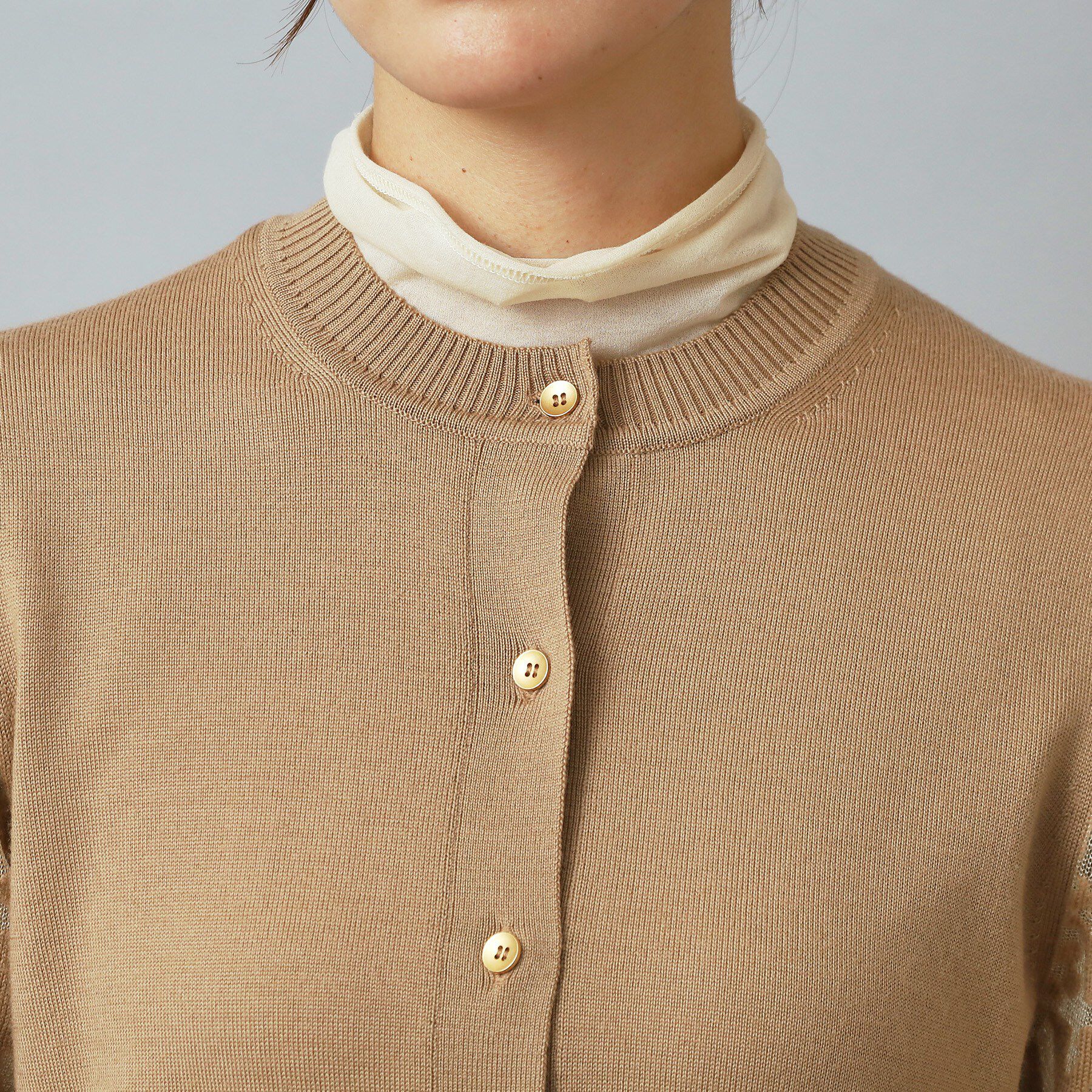 DRESSTERIOR「オーバーラップオパールスリーブカーディガン」|カーディガン|