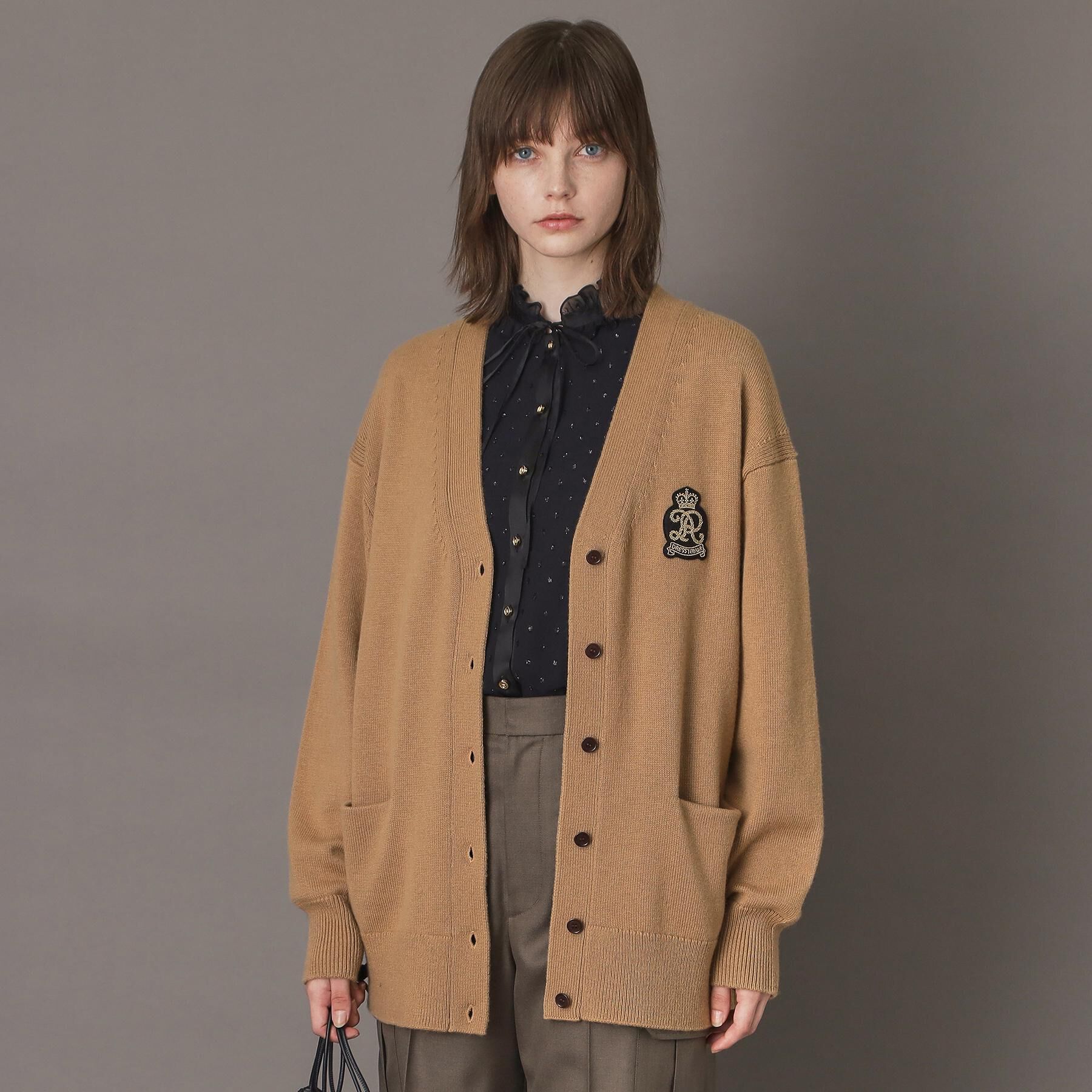 DRESSTERIOR「【otonaMUSE 11月号掲載】レタードニットカーディガン」|カーディガン|