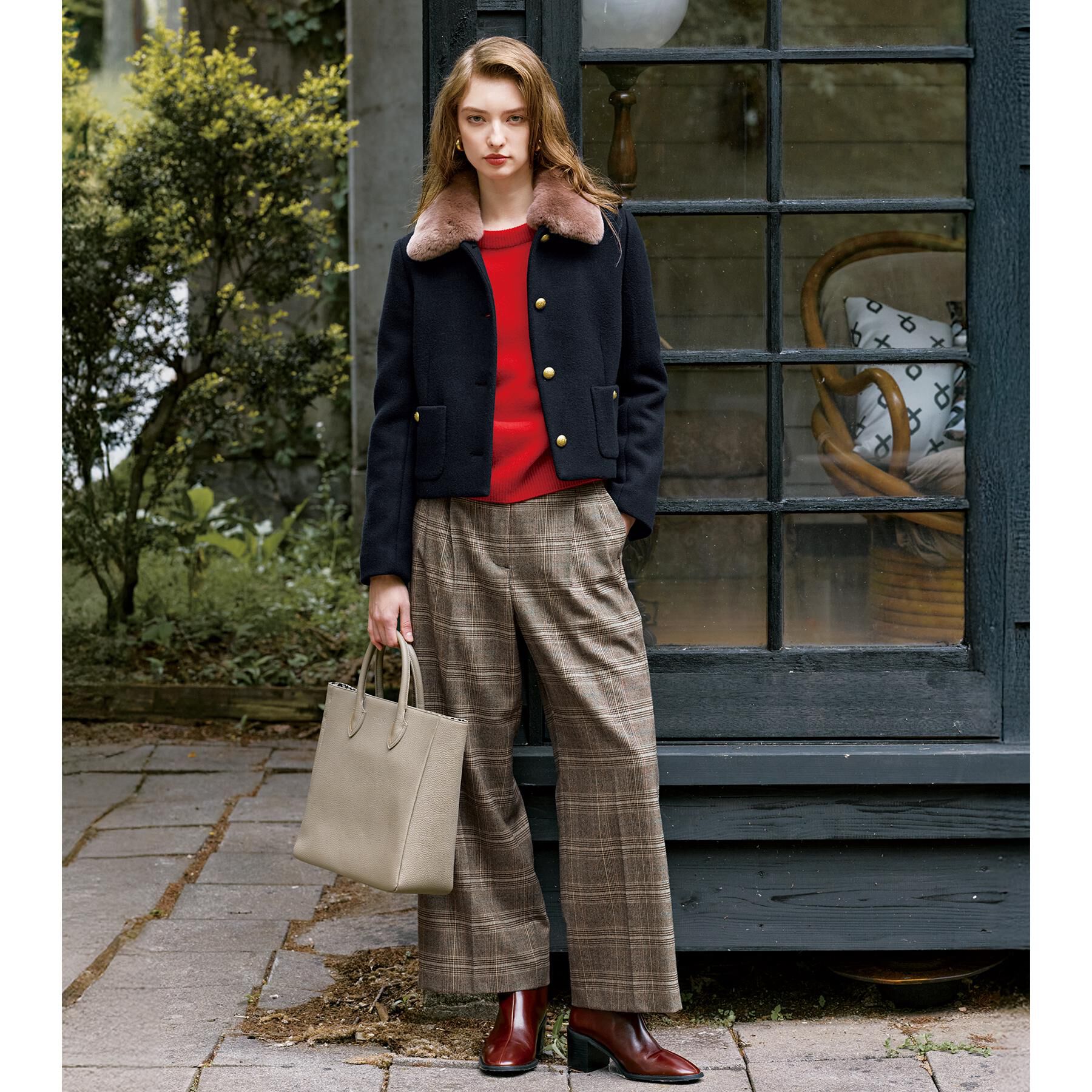 DRESSTERIOR「【otonaMUSE 11月号掲載】2WAYファーカラーメルトンジャケット」|ブルゾン・スタジャン|