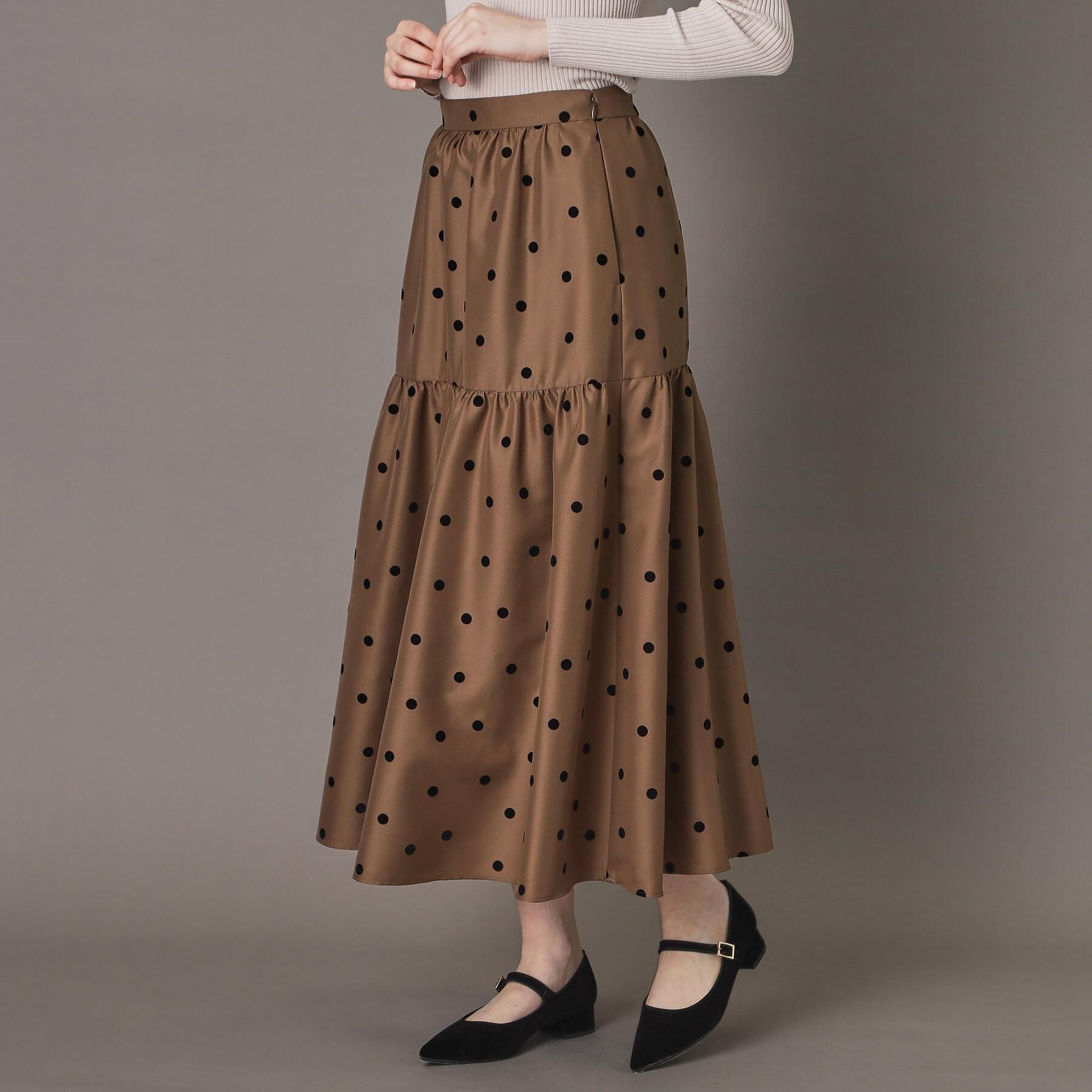 DRESSTERIOR「【CLASSY.12月号掲載】フロッキードットスカート」|スカート|