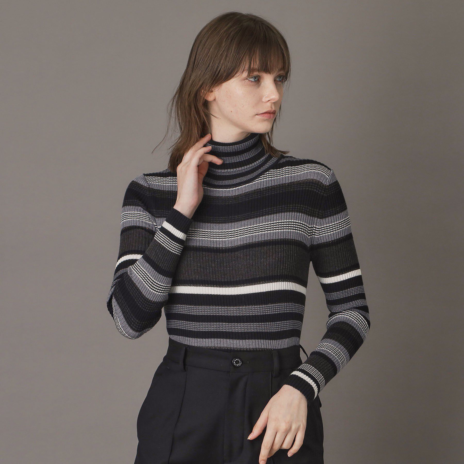 DRESSTERIOR「【CLASSY.12月号掲載】シルクブレンドメリノウールリブプルオーバー」|ニット・セーター|