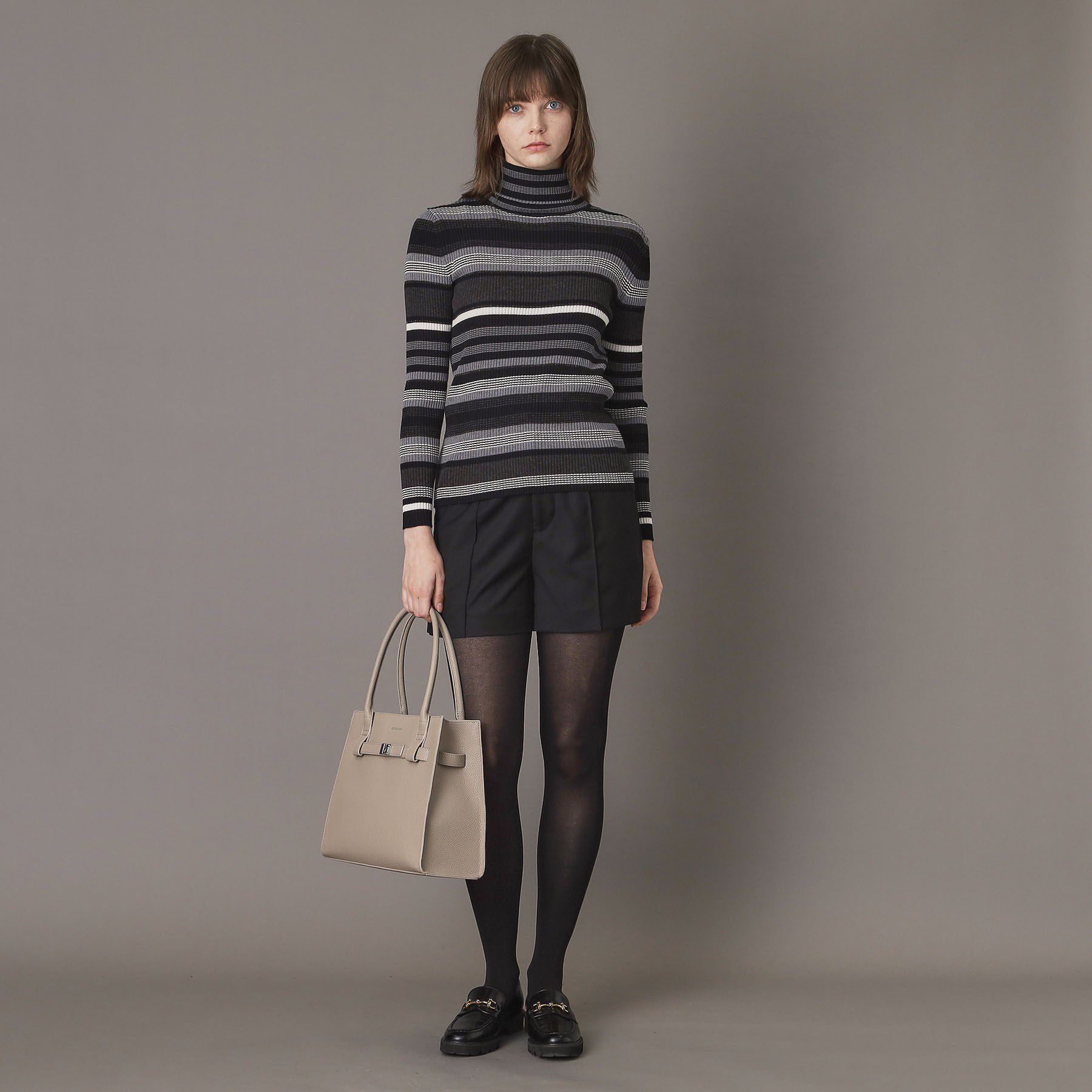 DRESSTERIOR「【CLASSY.12月号掲載】シルクブレンドメリノウールリブプルオーバー」|ニット・セーター|