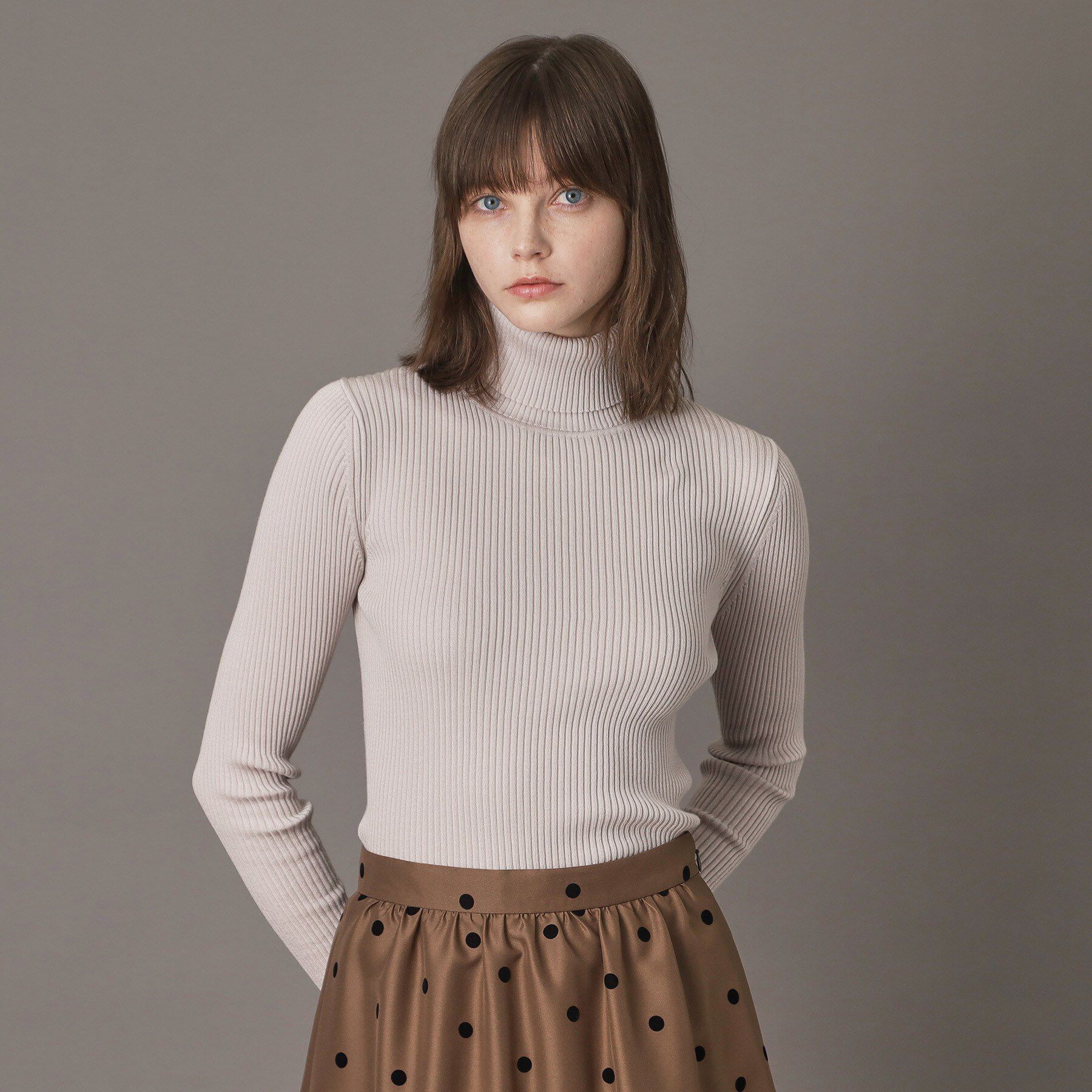 DRESSTERIOR「【CLASSY.12月号掲載】シルクブレンドメリノウールリブプルオーバー」|ニット・セーター|