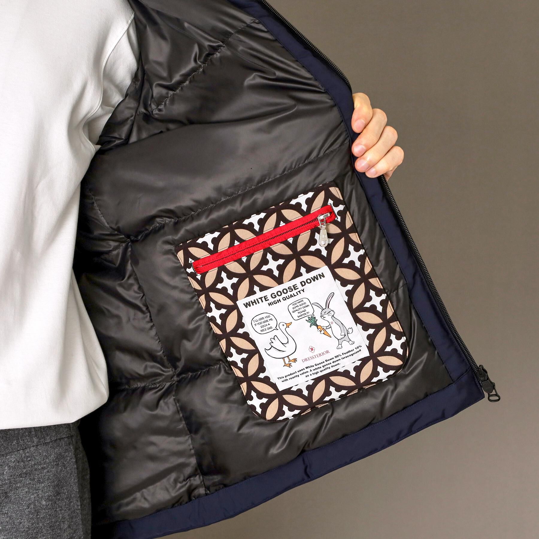 DRESSTERIOR「【700フィルパワー/高品質ダウン】ウォータープルーフ ホワイトグースダウン」|ダウン|