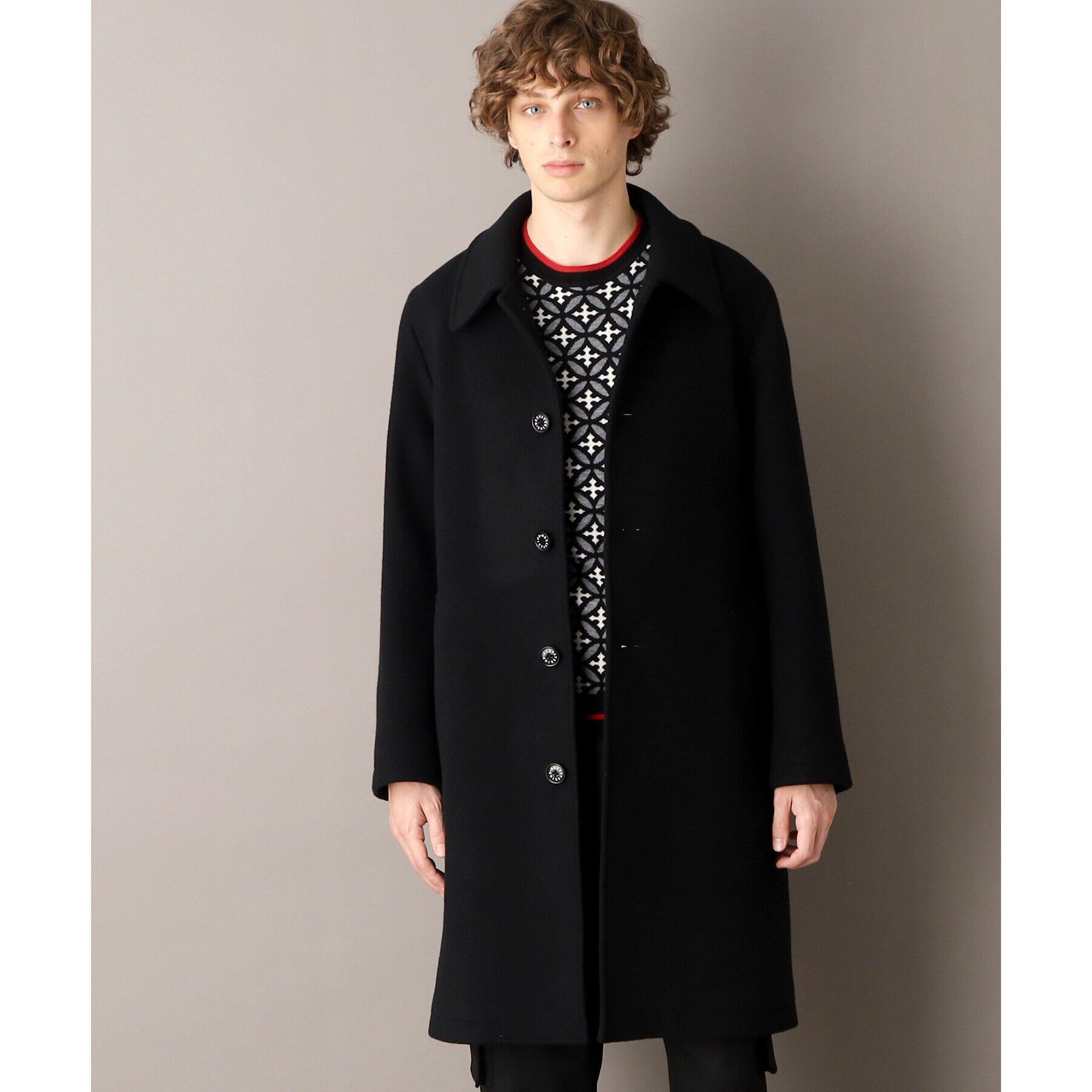 DRESSTERIOR「【SUPER140&rsquo;sウール】メルトン ステンカラーコート」|ステンカラーコート|