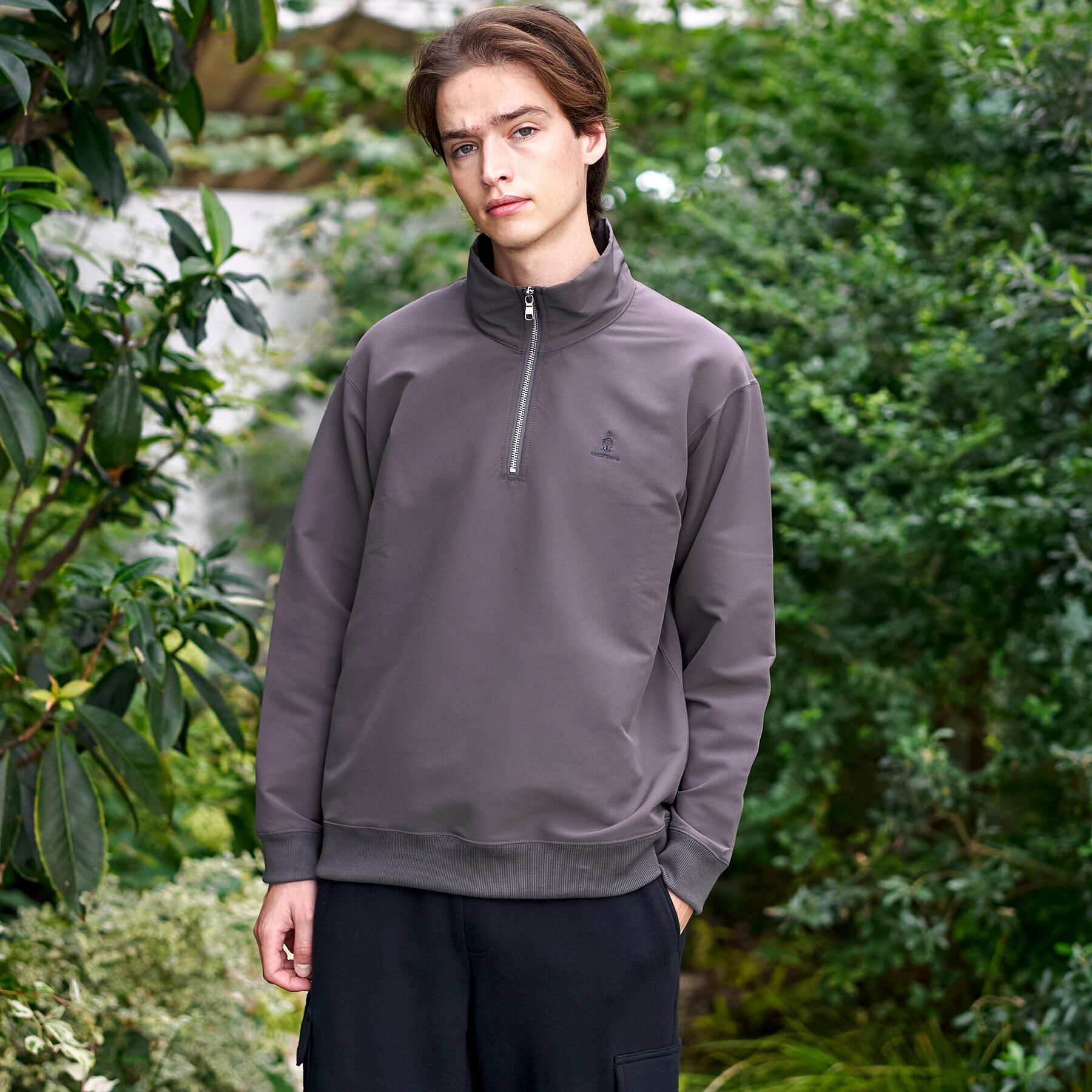 DRESSTERIOR「ダブルクロス裏起毛 ハーフジッププルオーバー」|Tシャツ・カットソー|