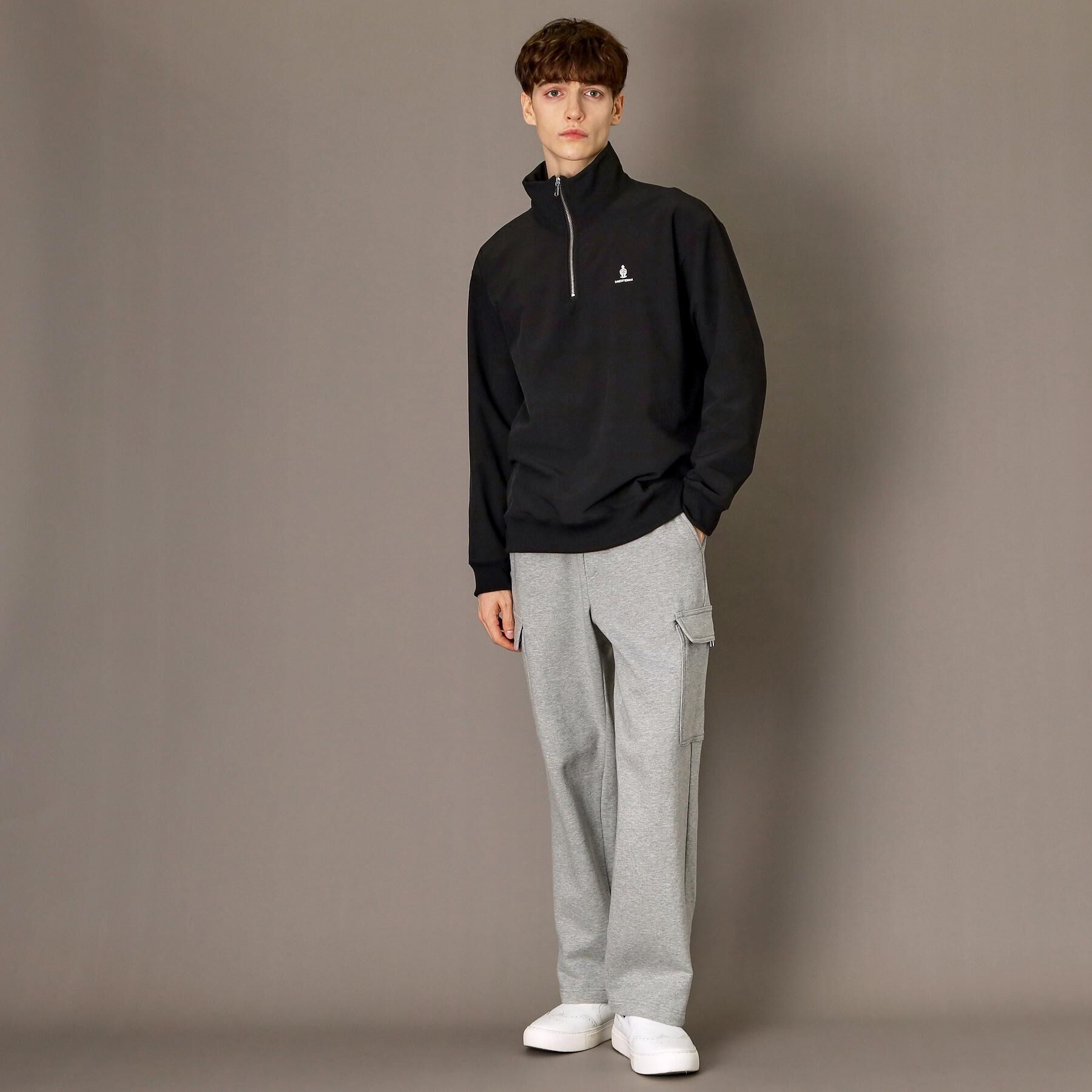 DRESSTERIOR「ダブルクロス裏起毛 ハーフジッププルオーバー」|Tシャツ・カットソー|