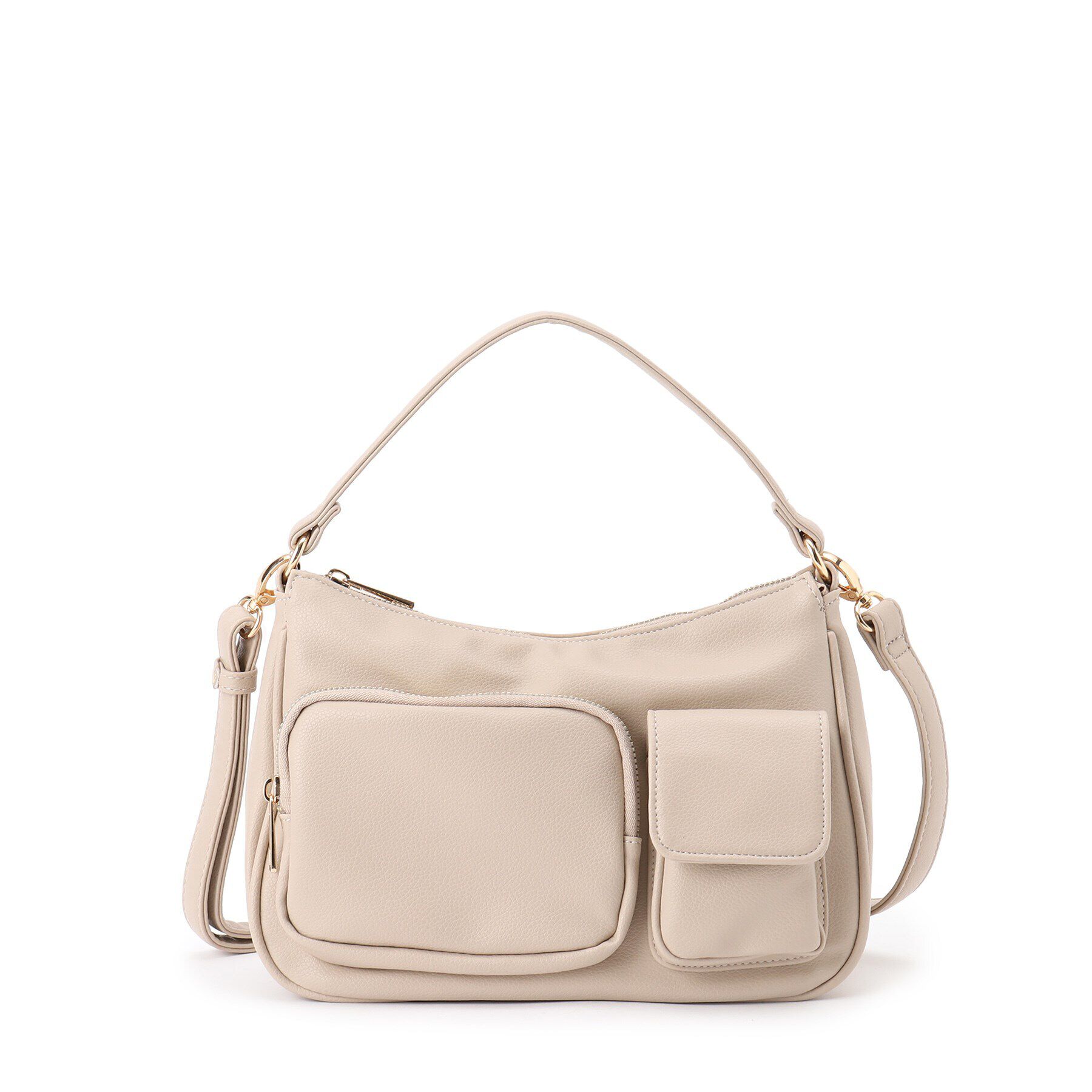 grove「ポケットZipダブルショルダー」|ショルダー・メッセンジャー|ライトグレー(011