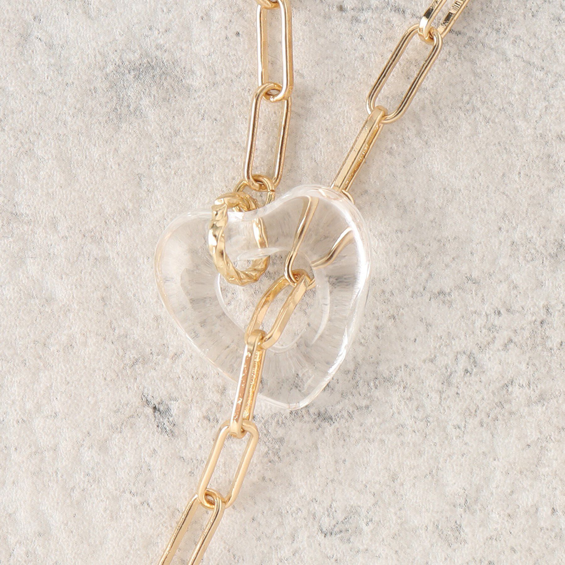 grove「クリアハートマンテルチェーンネックレス」|ネックレス|