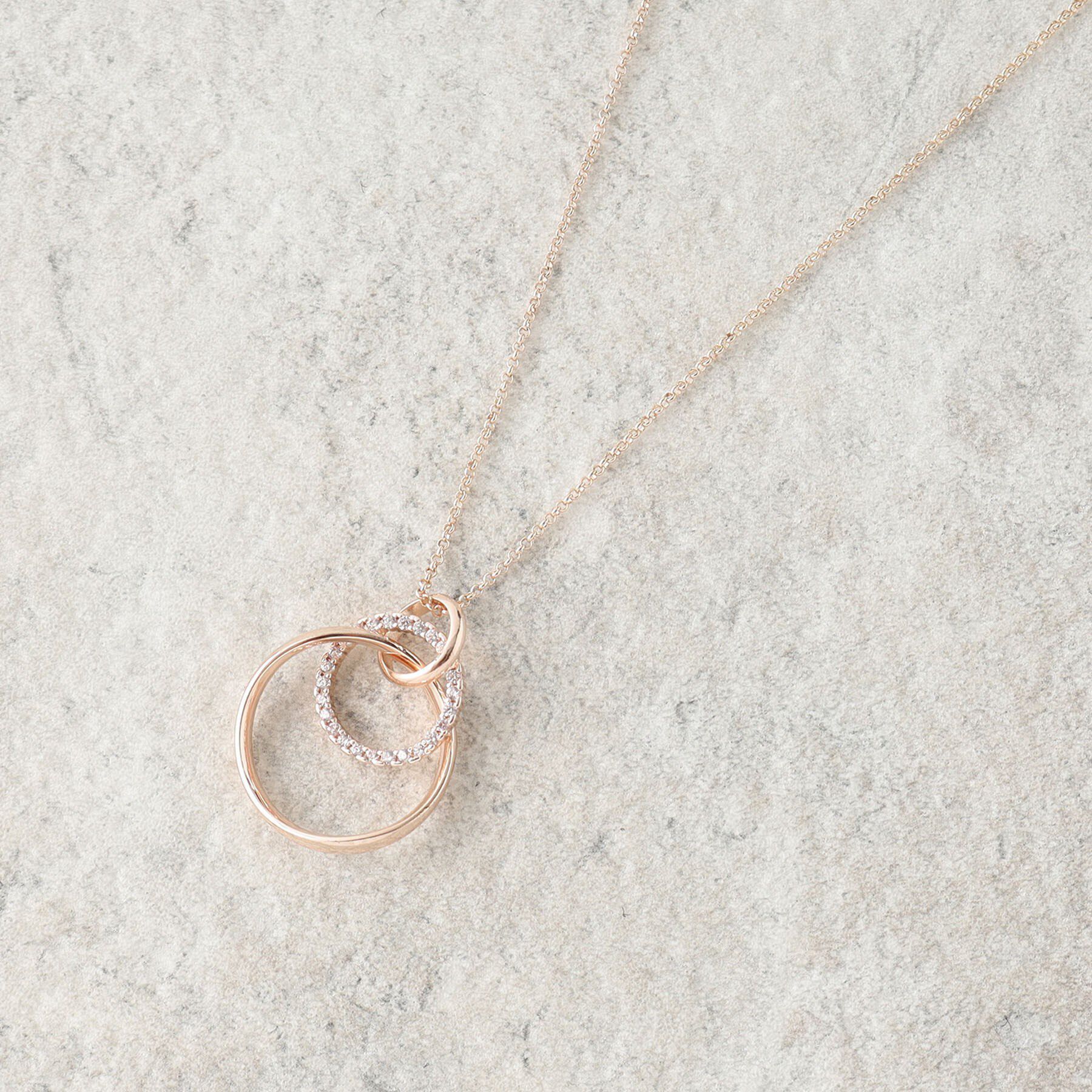 grove「リングロンデルワントップネックレス」|ネックレス|ピンクシルバー(00