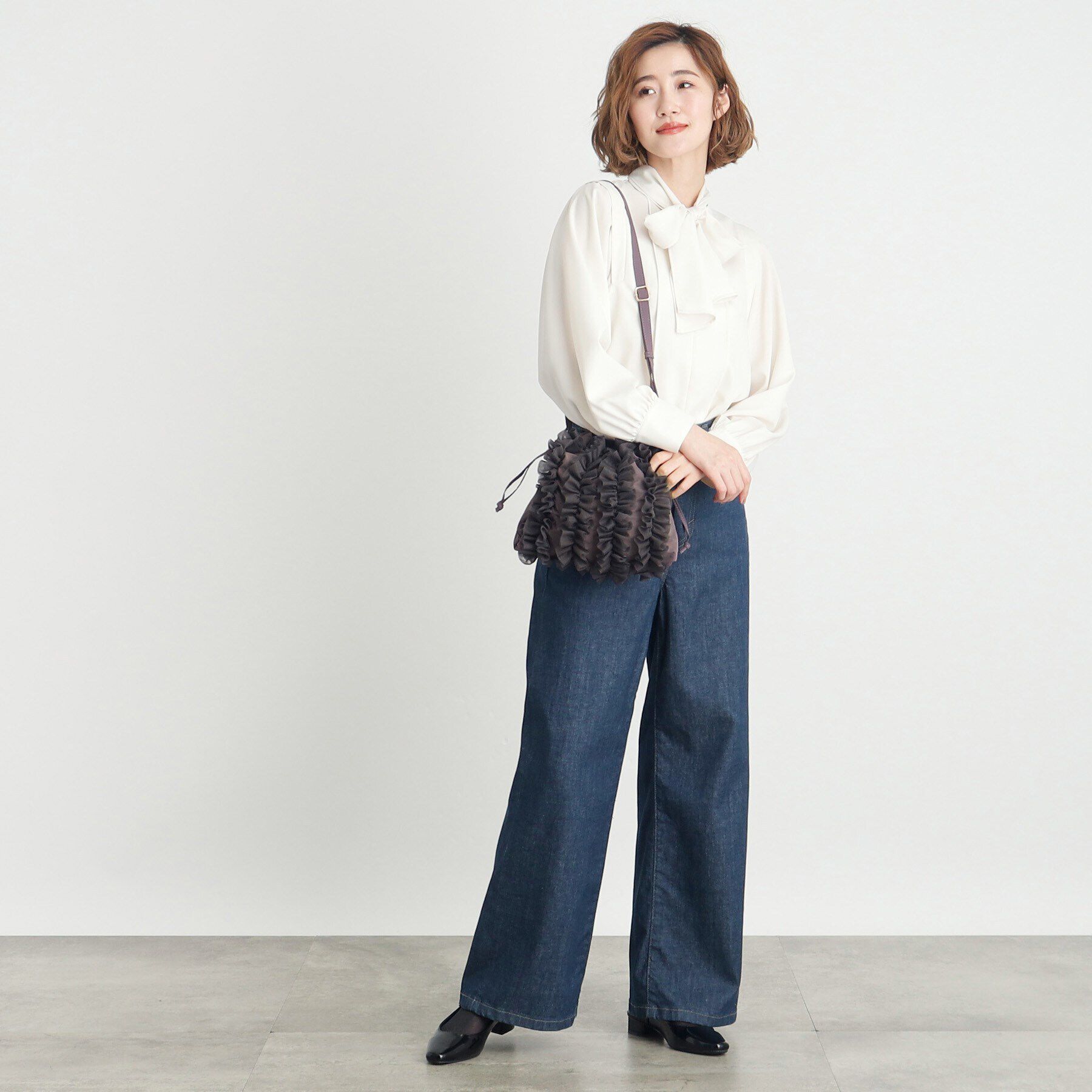 grove「チュールティアード巾着ショルダー」|ショルダー・メッセンジャー|