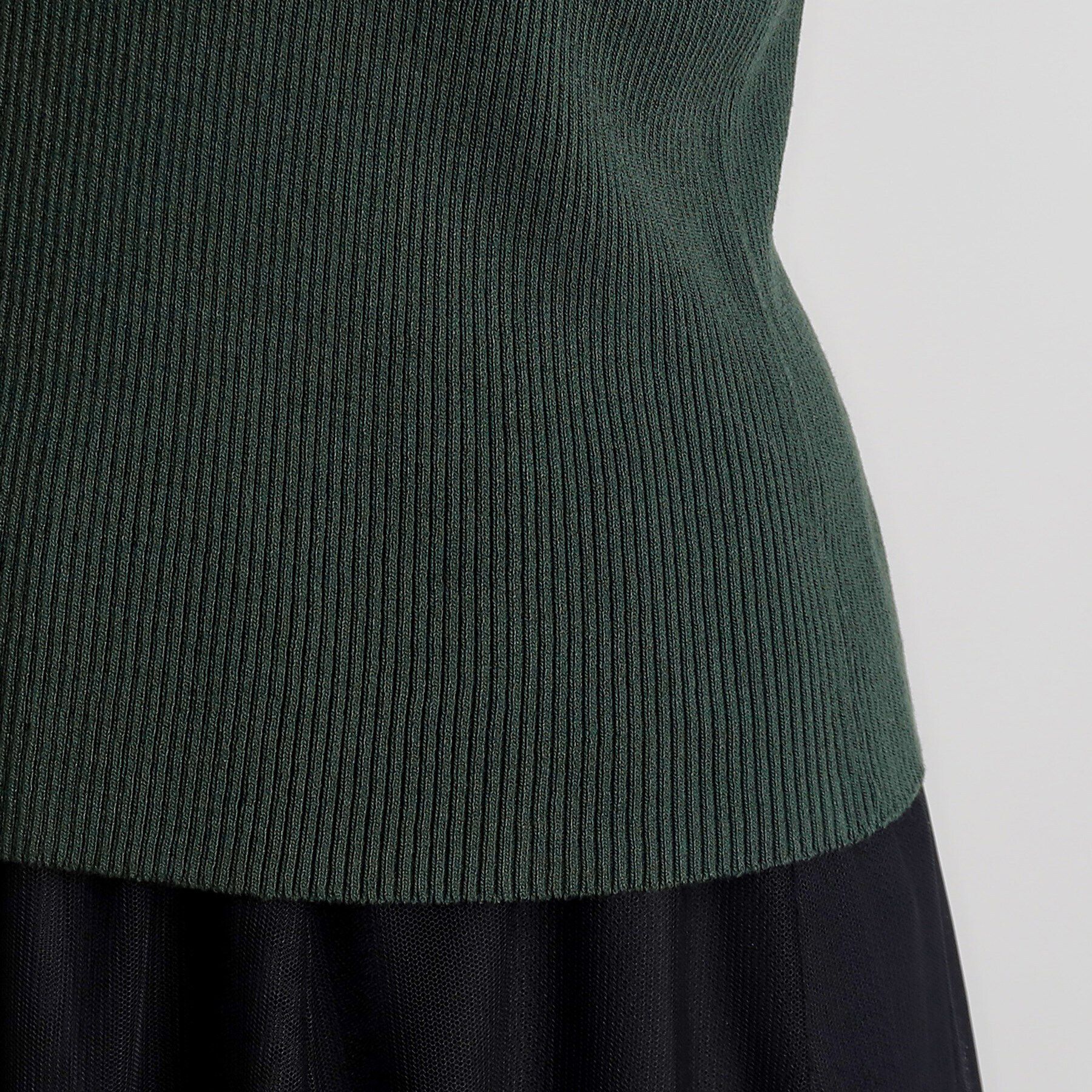 grove「RNドライタッチリブ5分袖プルオーバー」|ニット・セーター|