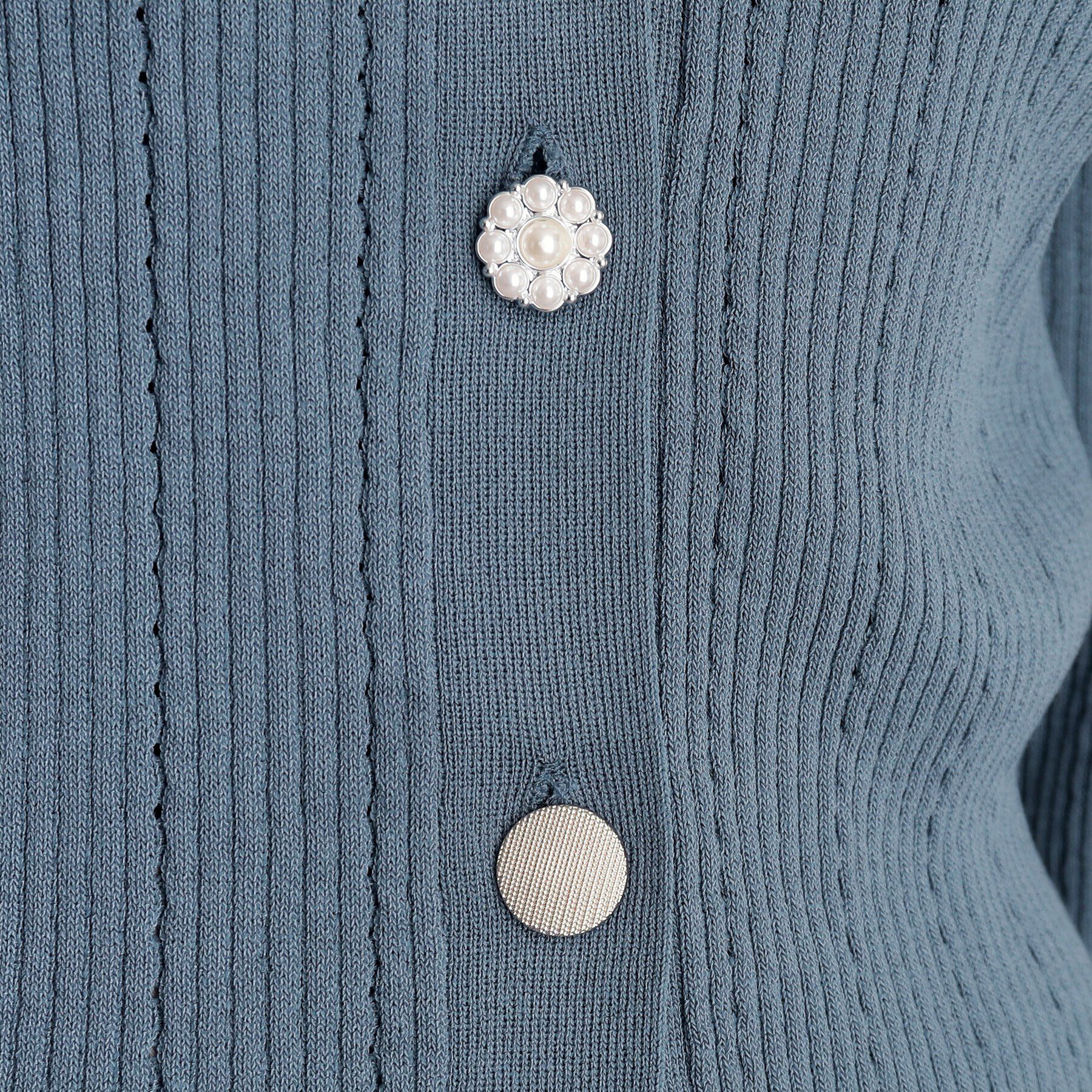 grove「多ボタン透かしニットカーディガン」|カーディガン|