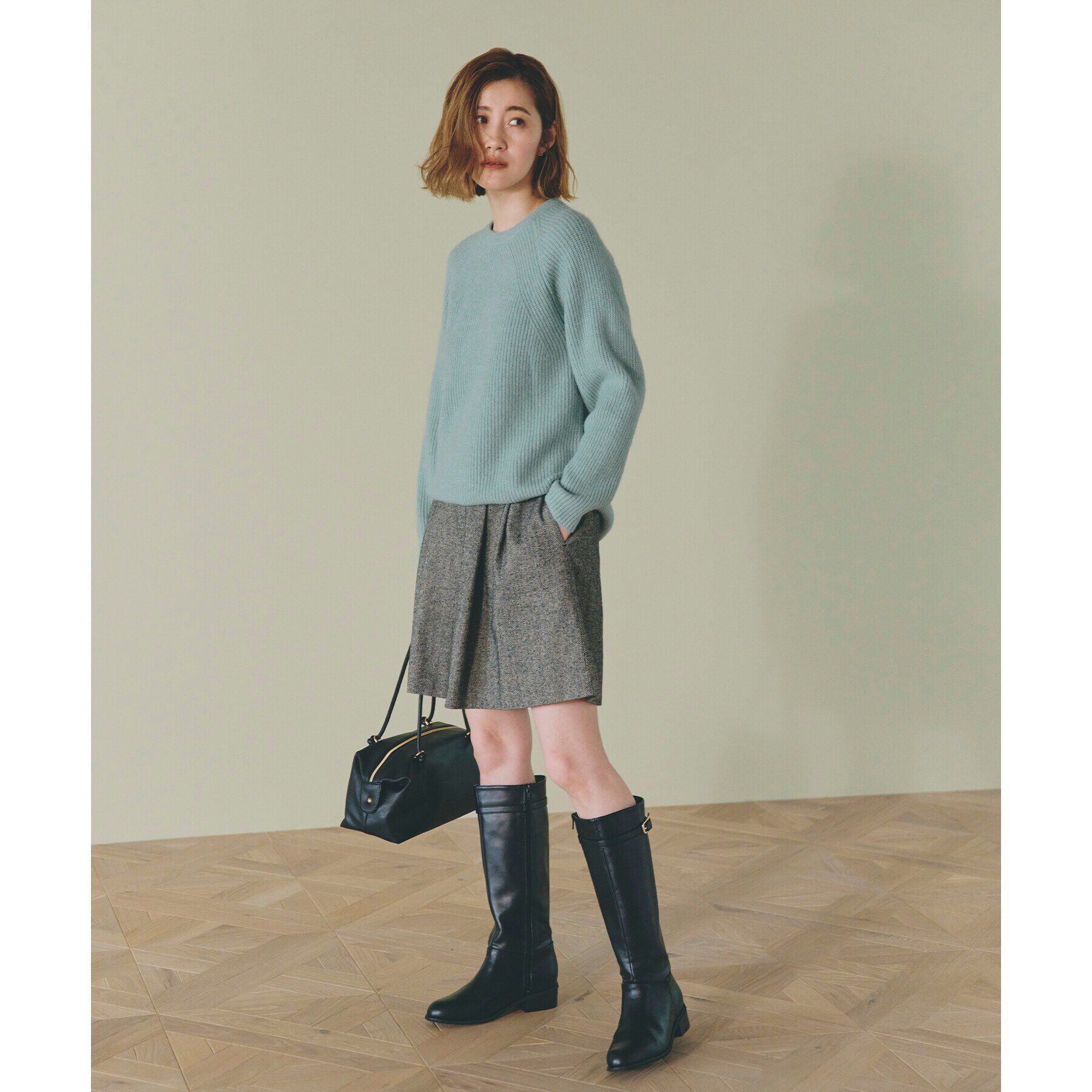 grove「クルーネック畔プルオーバー【洗える】」|ニット・セーター|