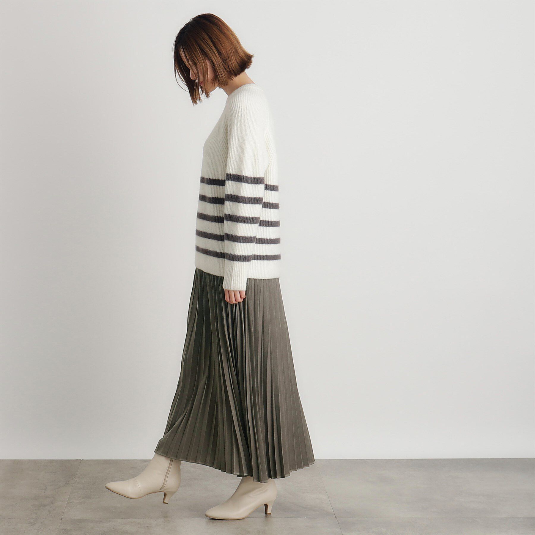 grove「スウェーディサテンプリーツスカート」|スカート|