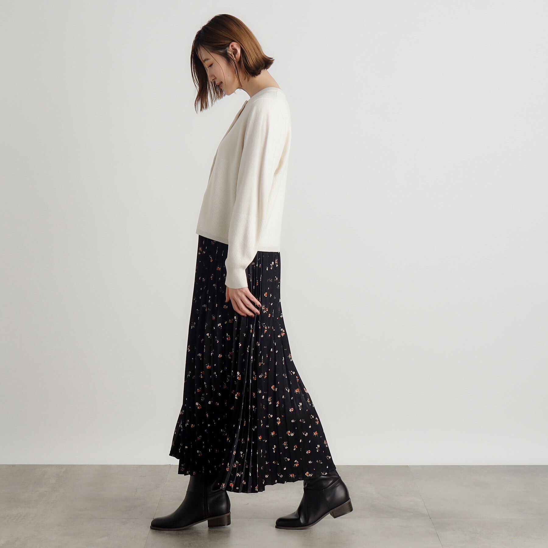 grove「スウェーディサテンプリーツスカート」|スカート|