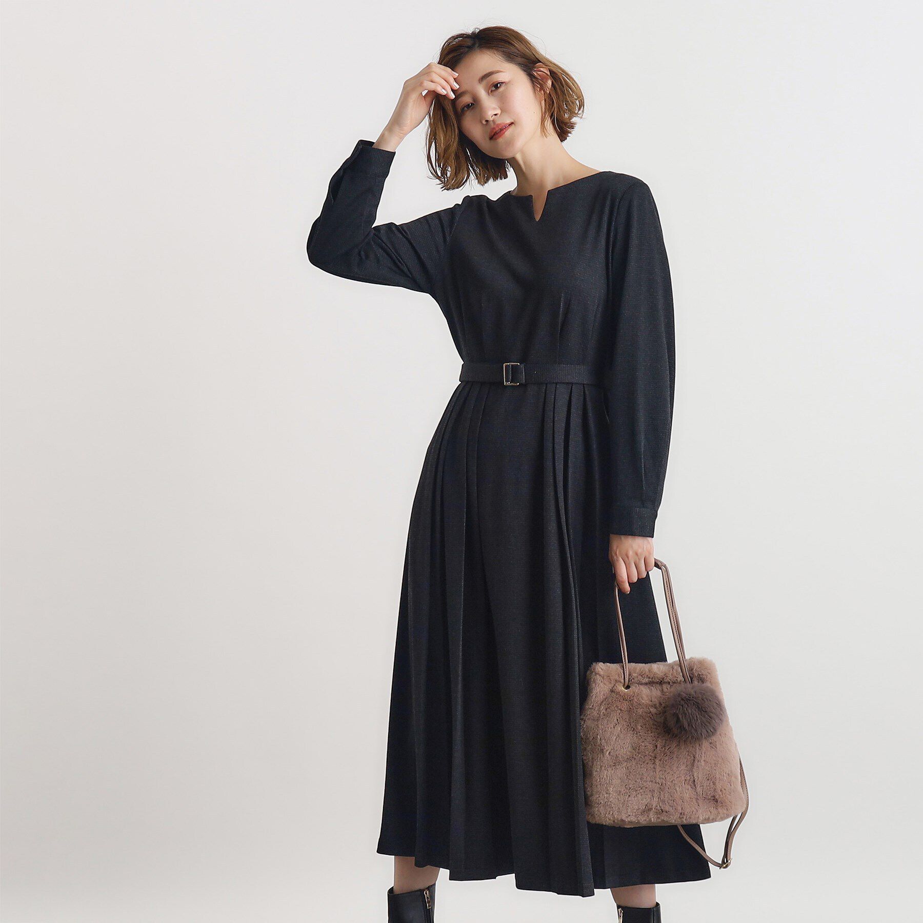 grove「カットジャカードワンピース」|ワンピース|