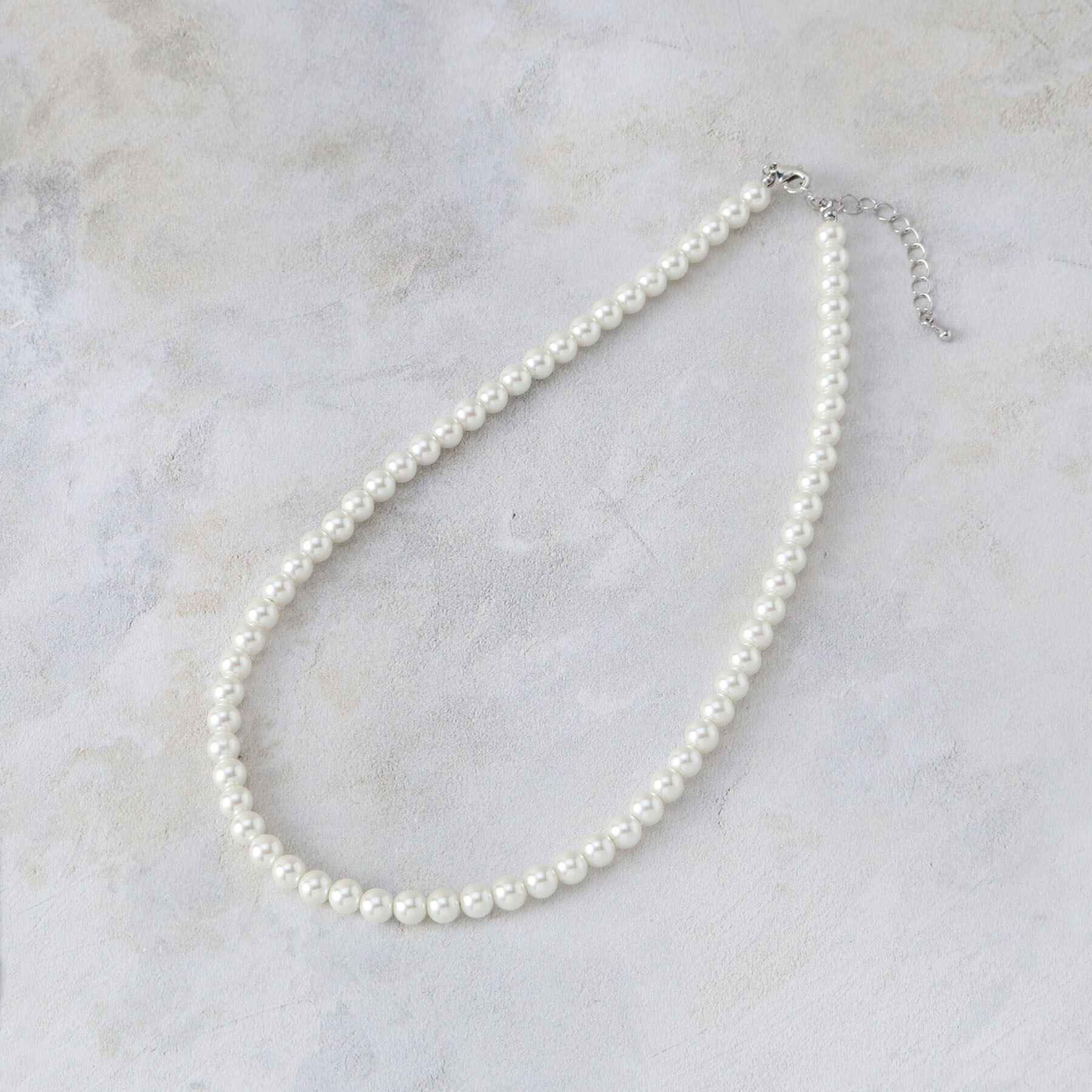 grove「ガラスパールネックレス【入卒対応可】」|ネックレス|シルバー(006)