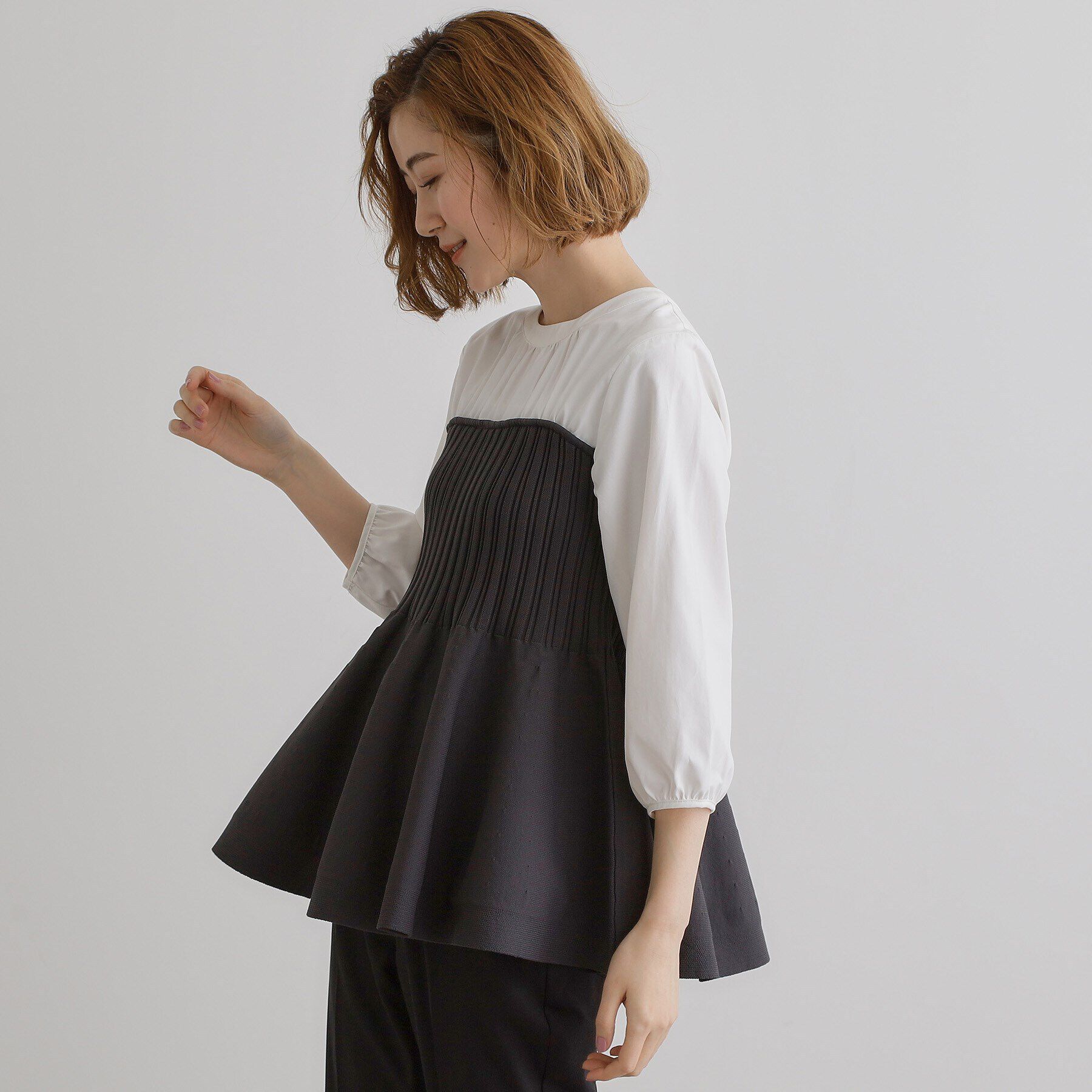 grove「ニットビスチェドッキングシャツ」|Tシャツ・カットソー|