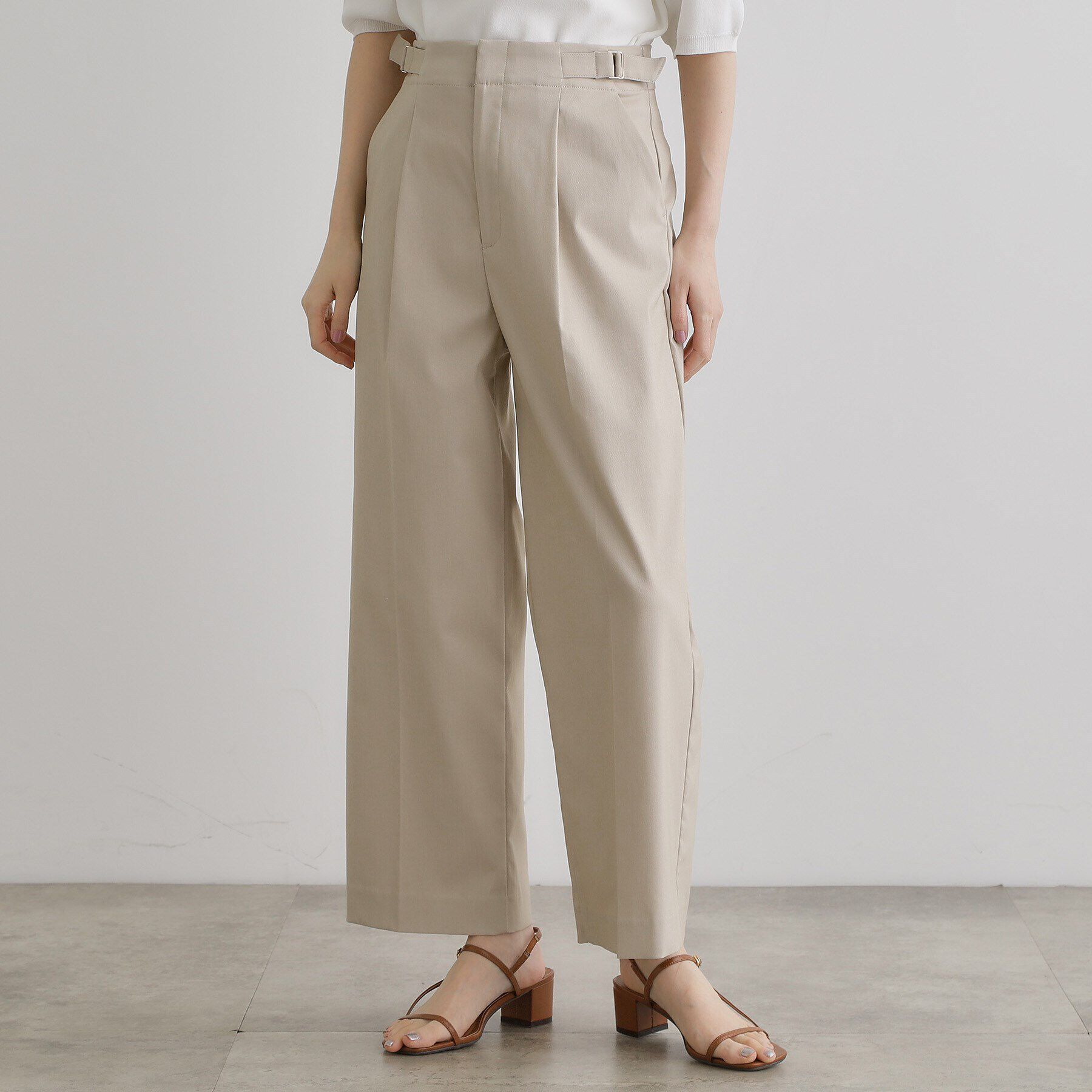 grove「【接触冷感】ハイパーストレッチワイドパンツ」|その他|ライトベージュ(05