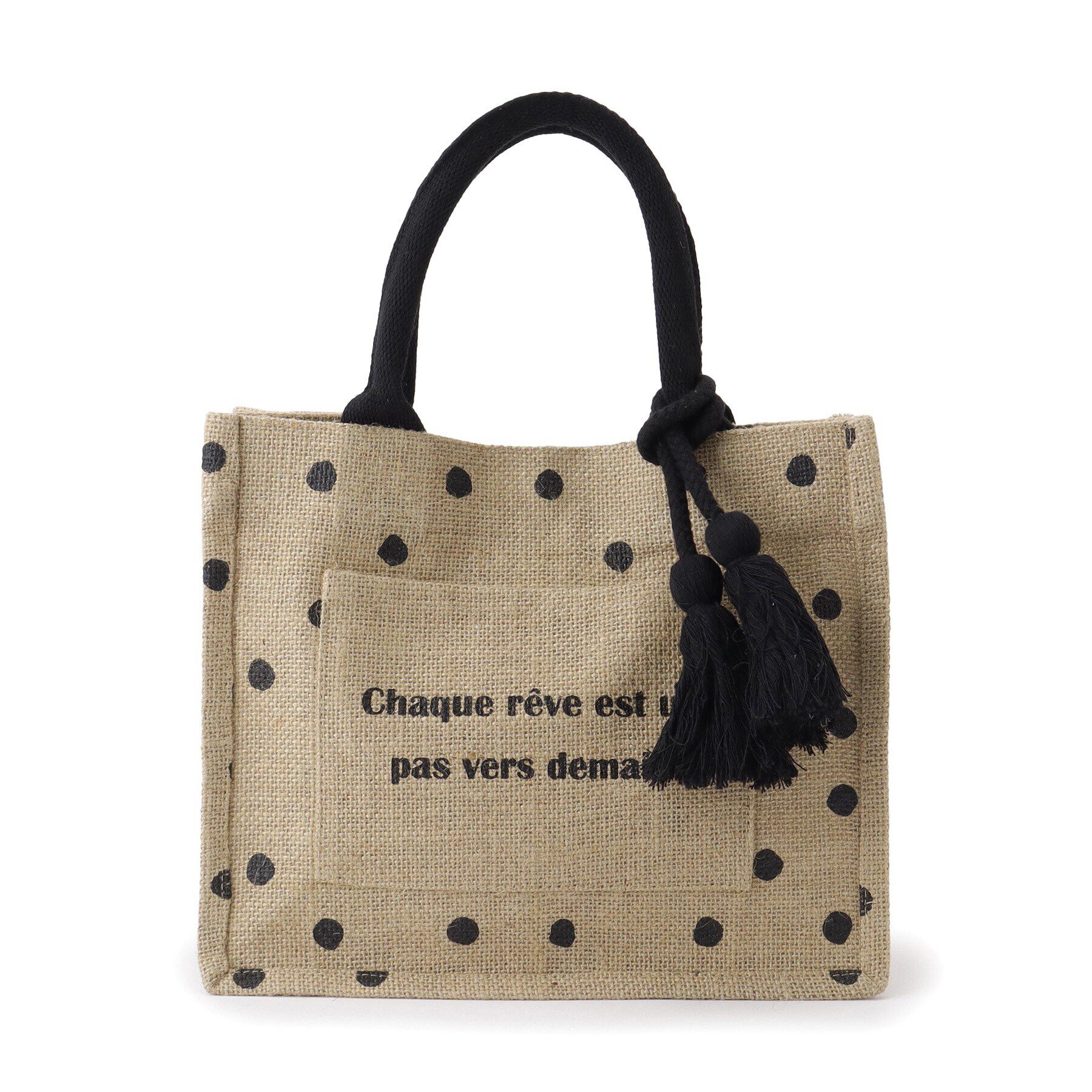 grove「スクエアタッセルジュートトート」|トートバッグ|