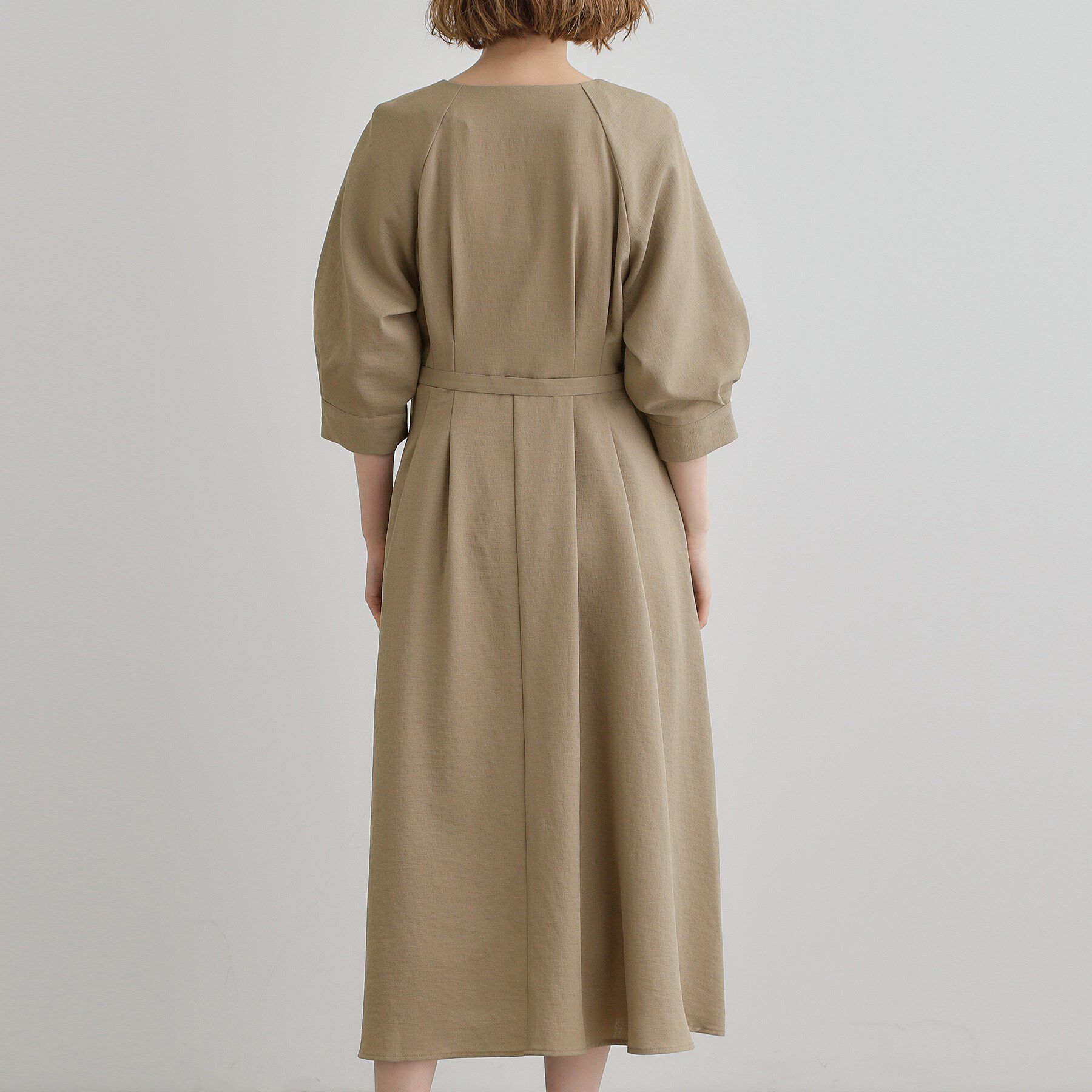 grove「麻調メッシュラグランスリーブワンピース」|ワンピース|