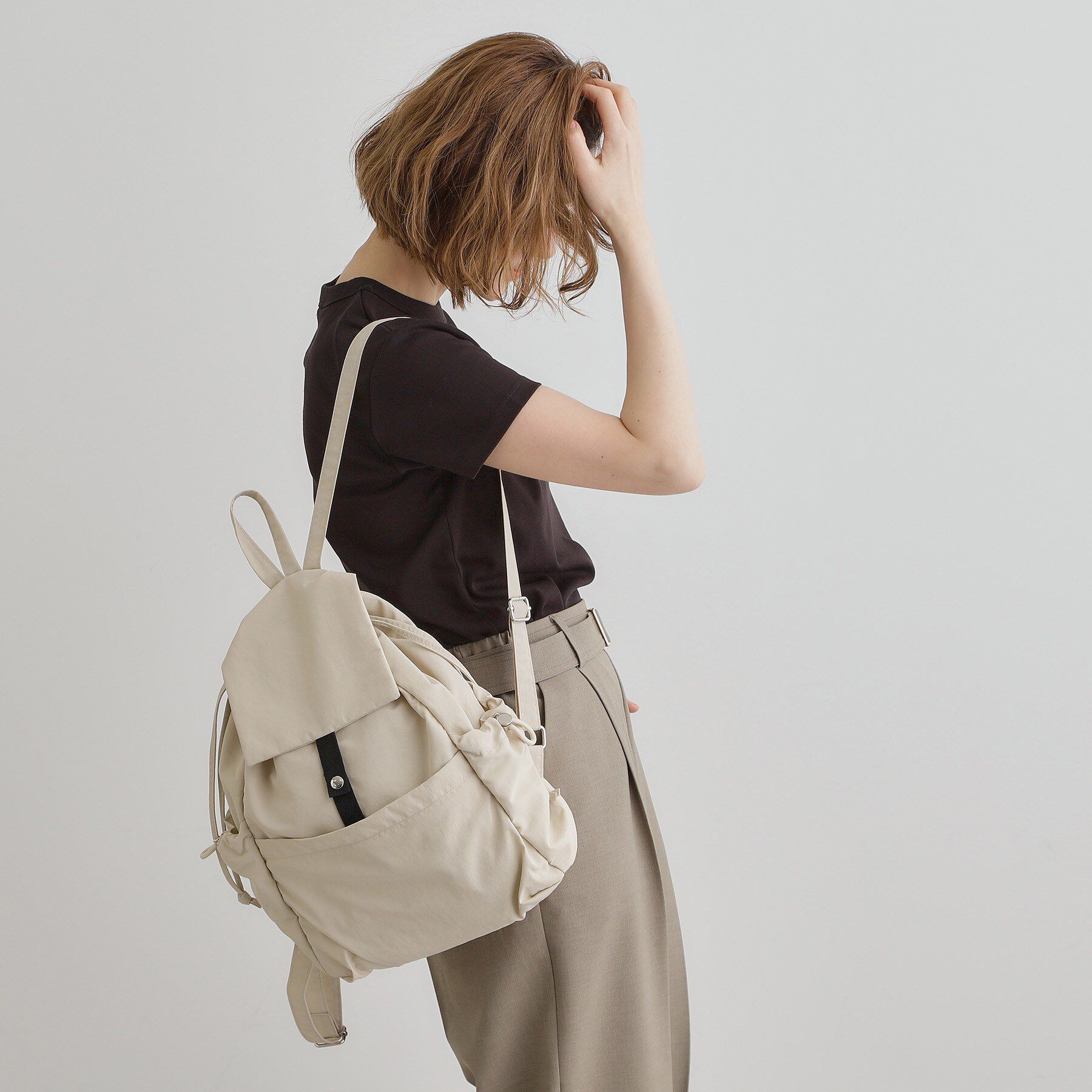 grove「【晴れの日も雨の日も】撥水フラップナイロンリュック」|リュック|