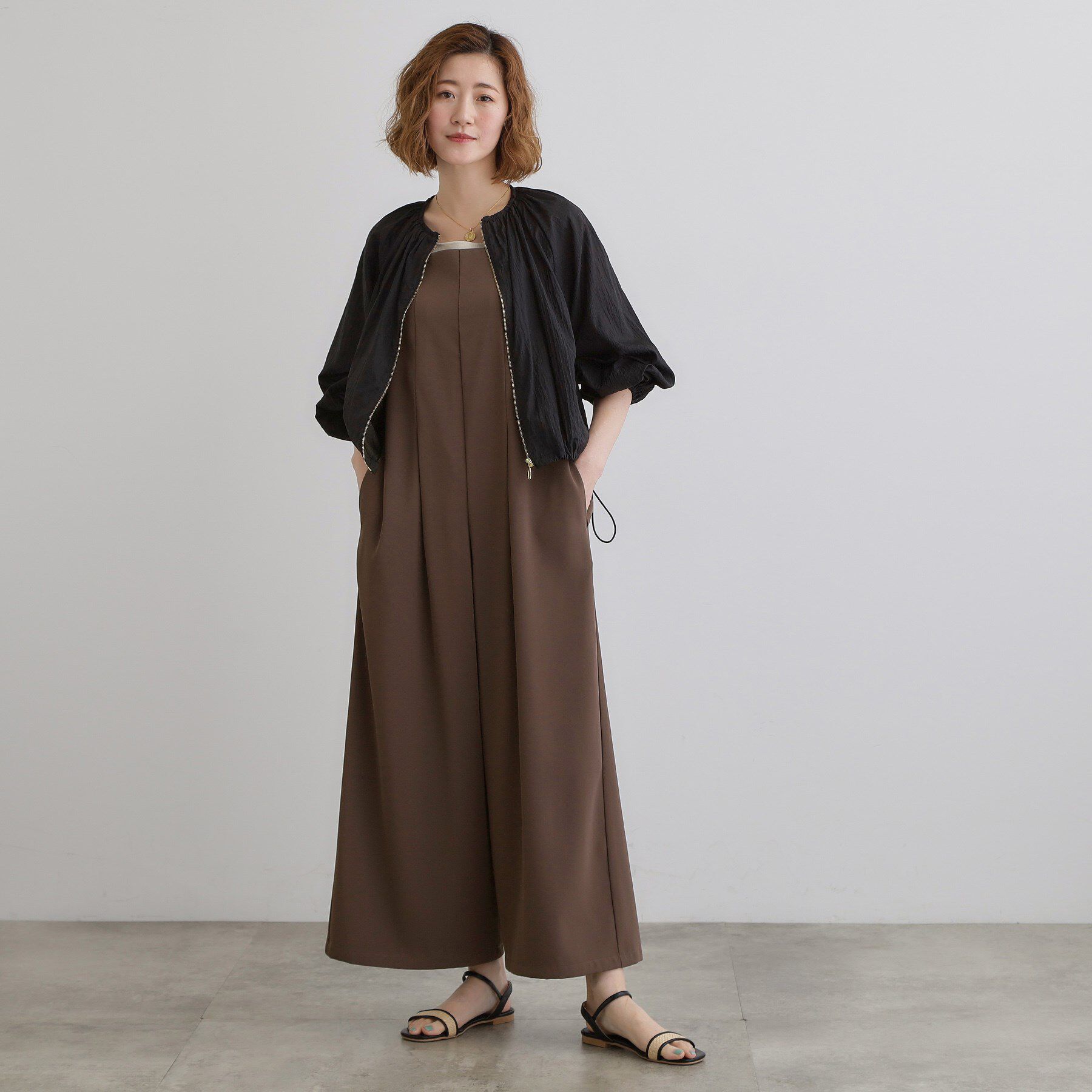 grove「一枚でこなれる、大人のイージーサロペット」|オールインワン|