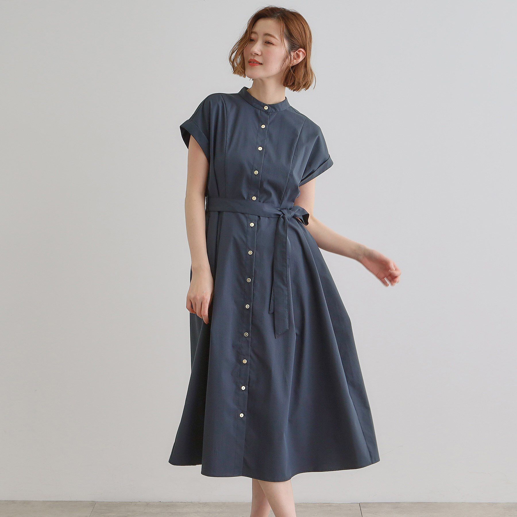 grove「【UVカット・洗濯機OK】アクティブも綺麗も叶うワンピース」|ワンピース|ネイビー(094)