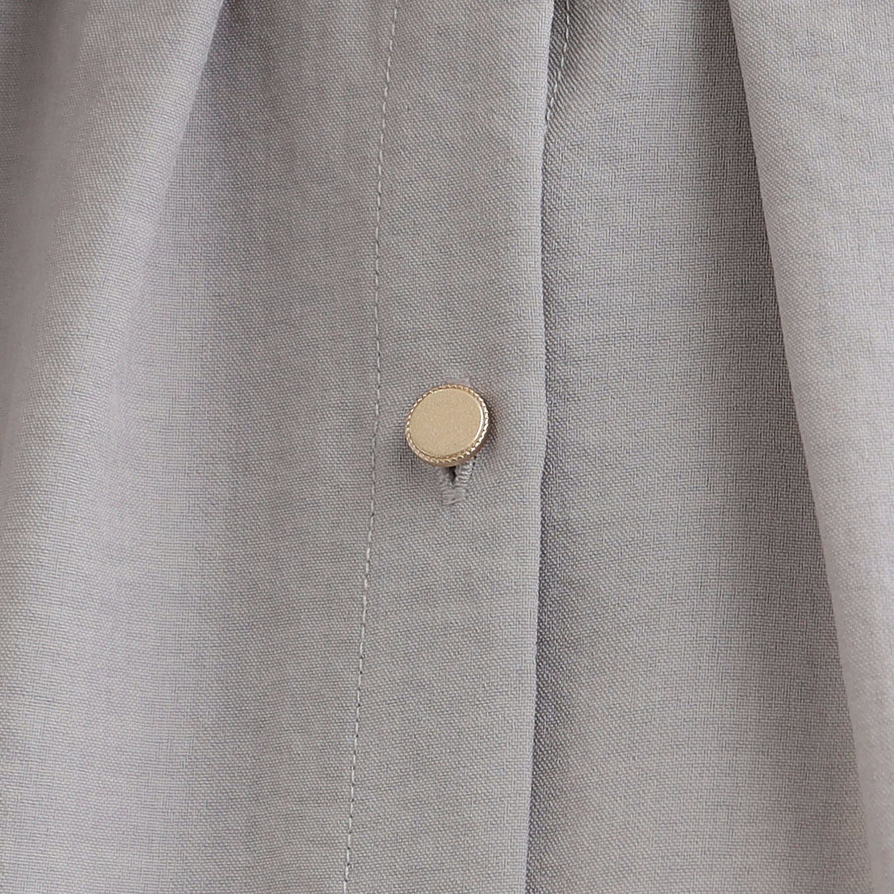 grove「【洗える・シワになりにくい】麻調スリーブドロストブラウス」|シャツ・ブラウス|