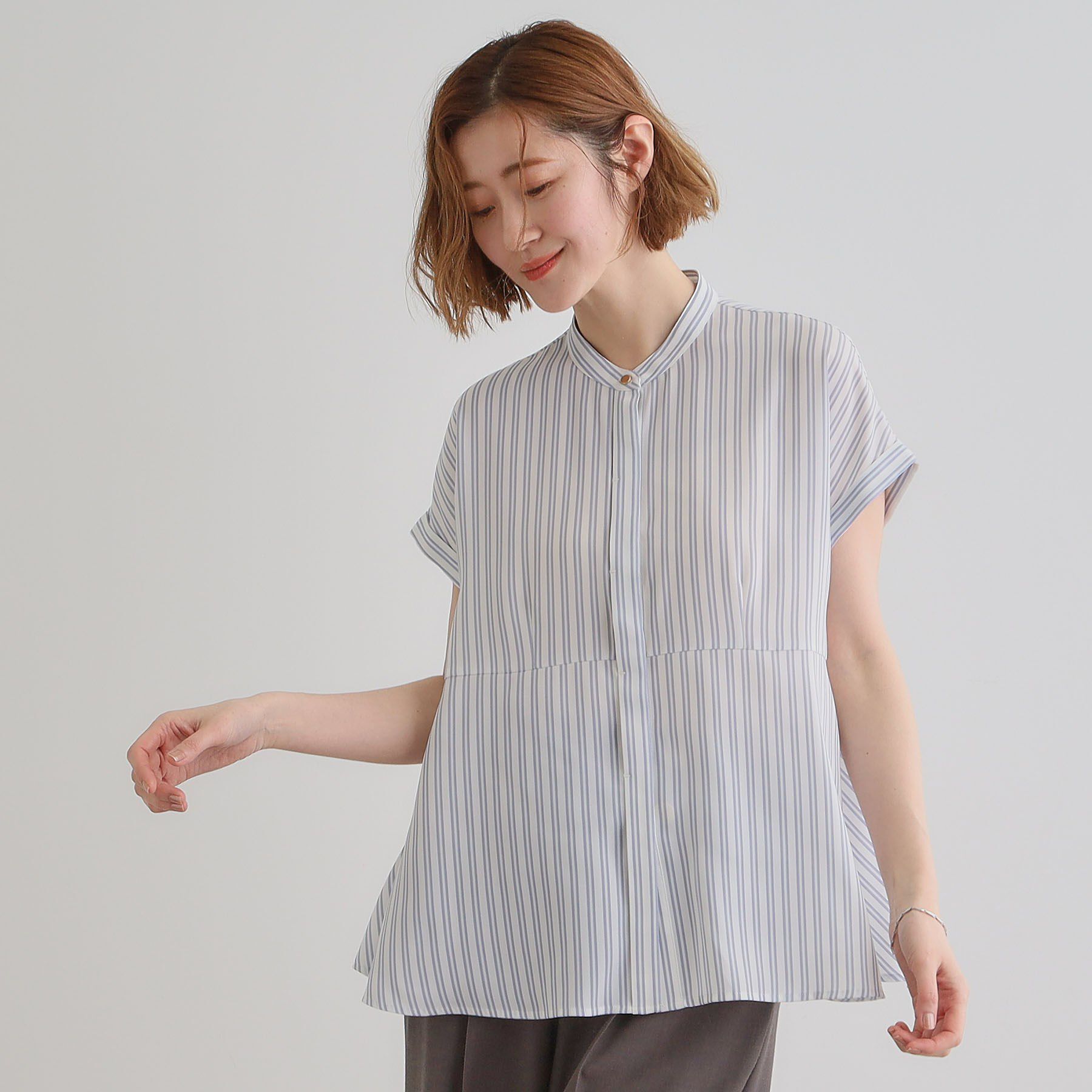 grove「きちんと感もこなれ感も1枚で叶う　優秀ペプラムシャツブラウス」|シャツ・ブラウス|