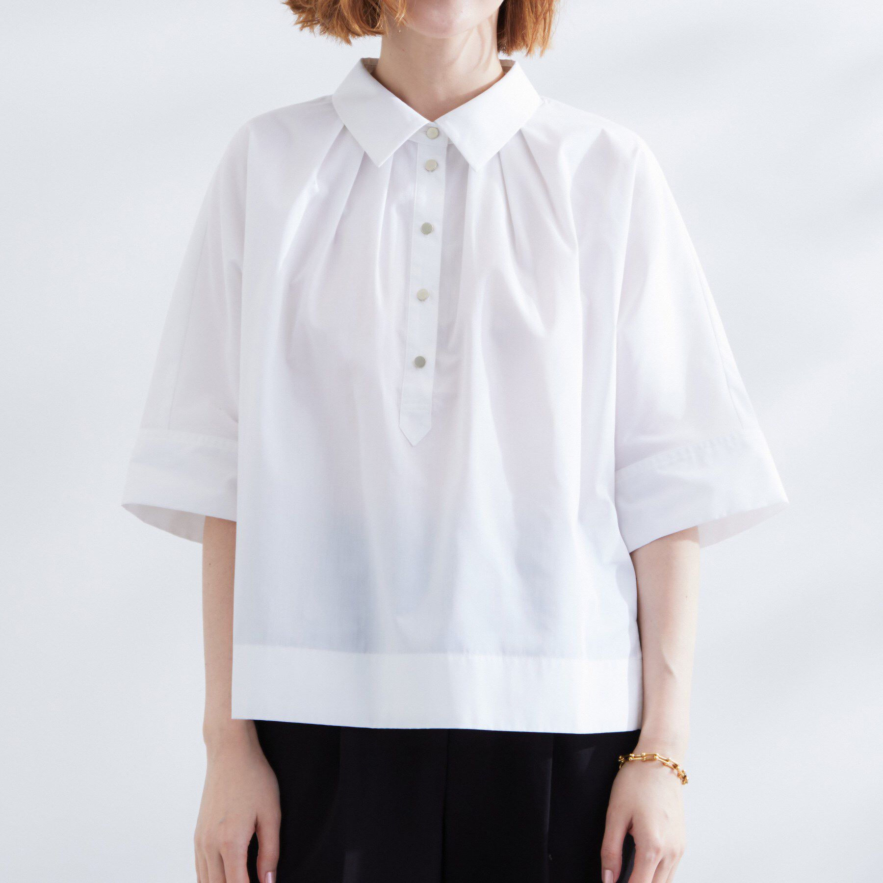 grove「【サスティナブル原料】衿付きドルマンタックシャツ」|シャツ・ブラウス|