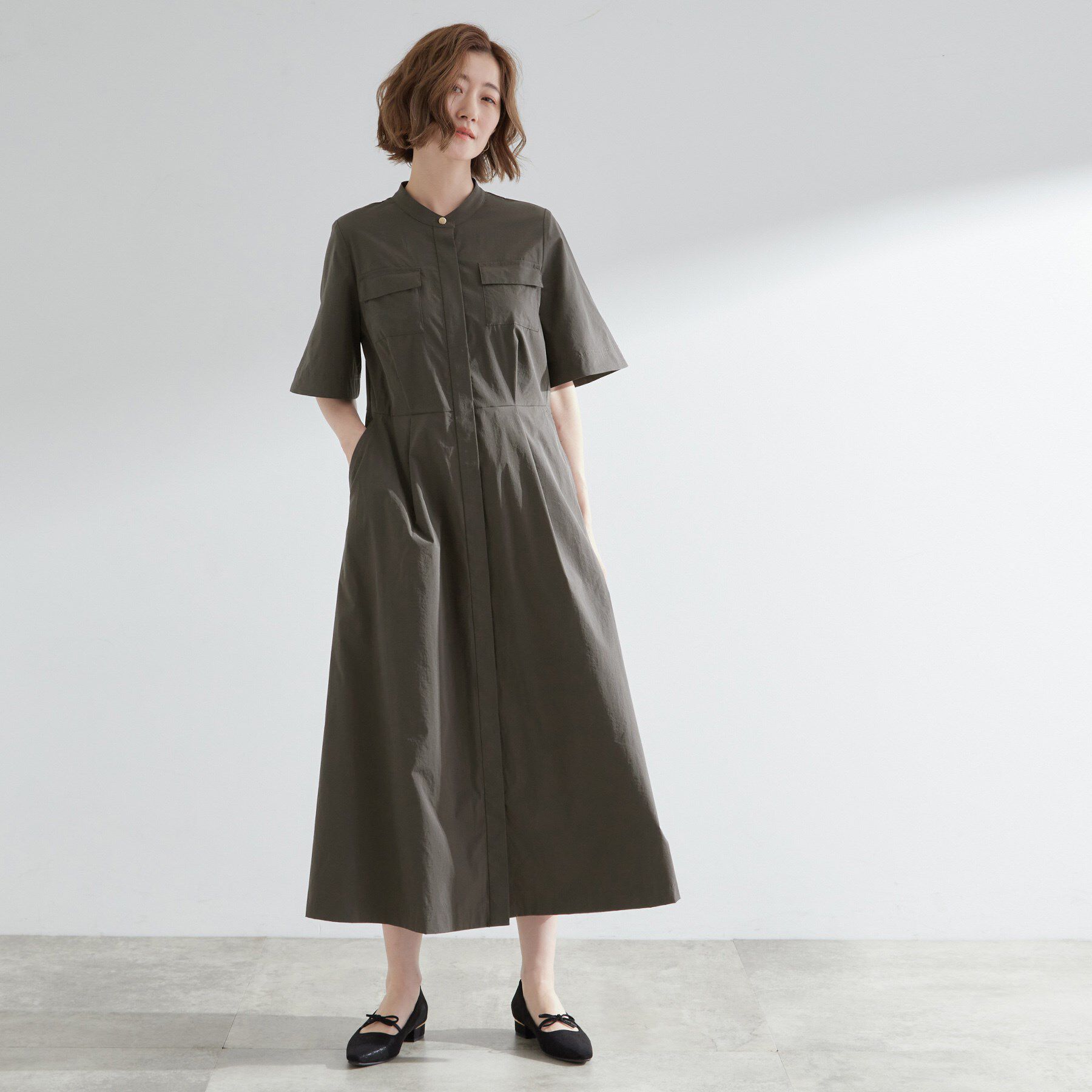 grove「軽やかに決まる　ワークシャツワンピース」|ワンピース|