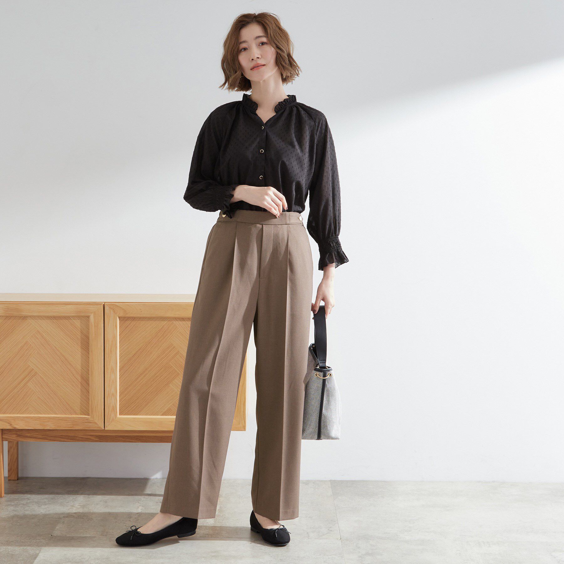 grove「【洗える/美脚ラインキープ】ワイドパンツ」|その他|