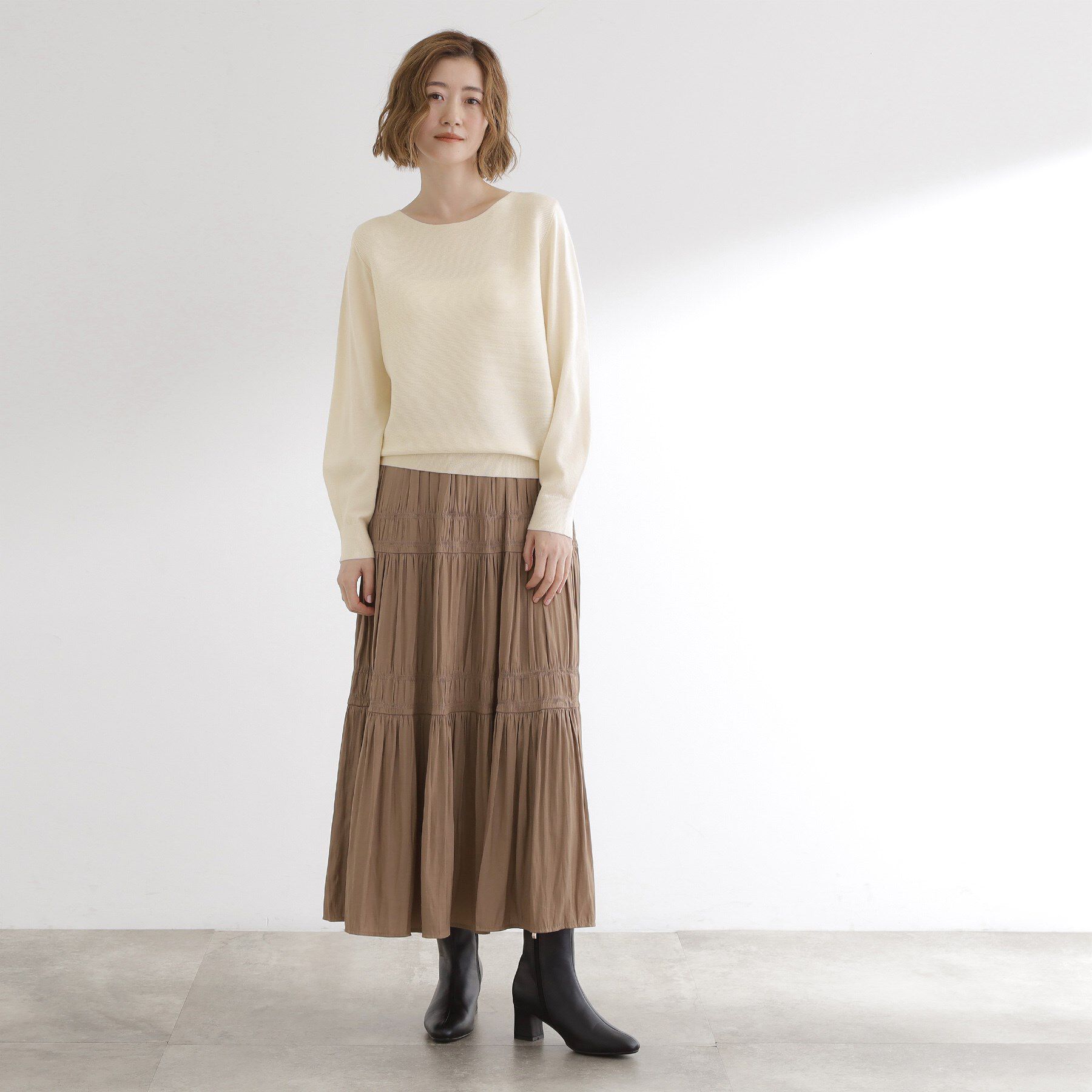 grove「【最終お値下げ！】ガーターボートネックプルオーバー【洗える/毛玉軽減】」|ニット・セーター|