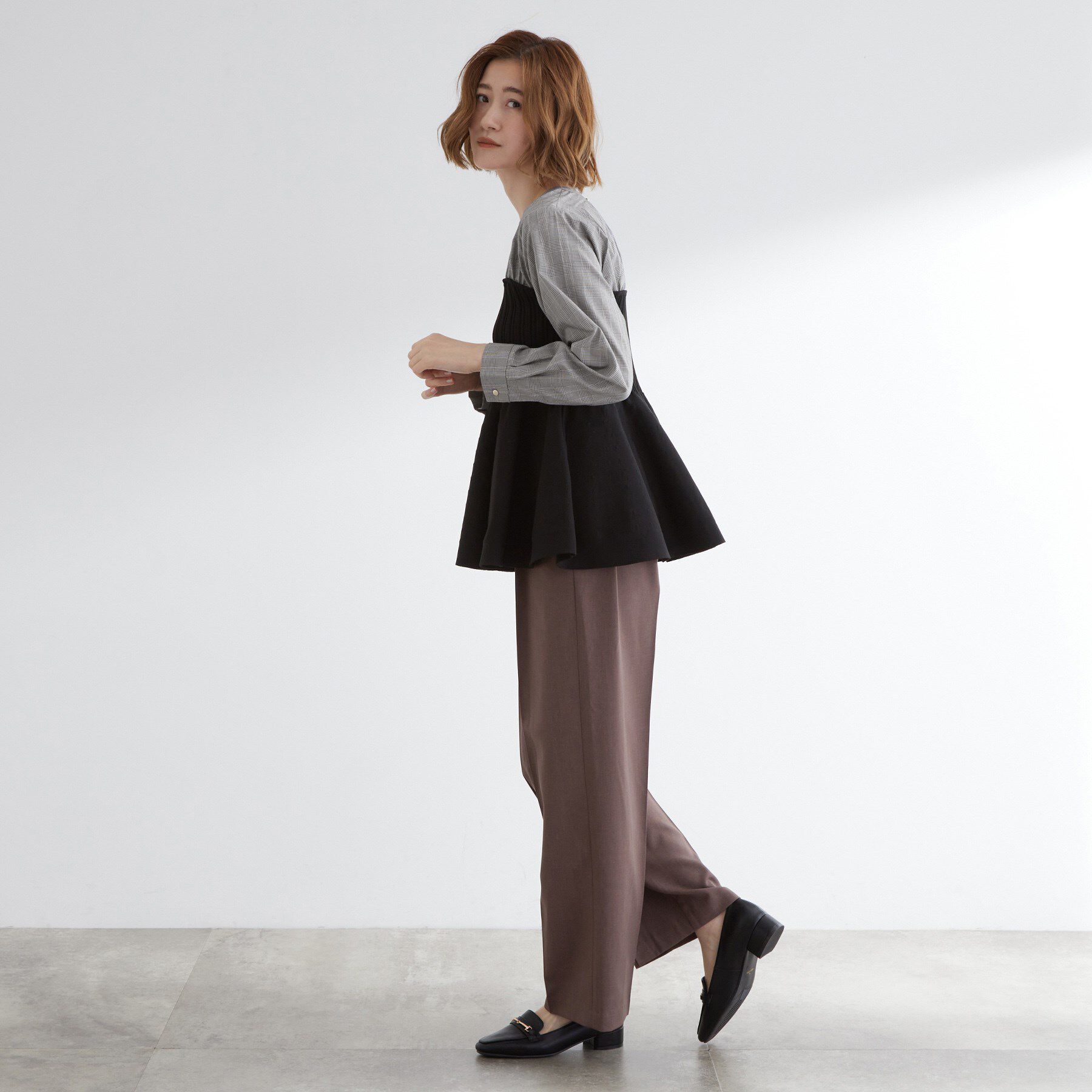 grove「一枚でトレンド完成！体型カバーも叶うニットビスチェドッキングブラウス」|シャツ・ブラウス|