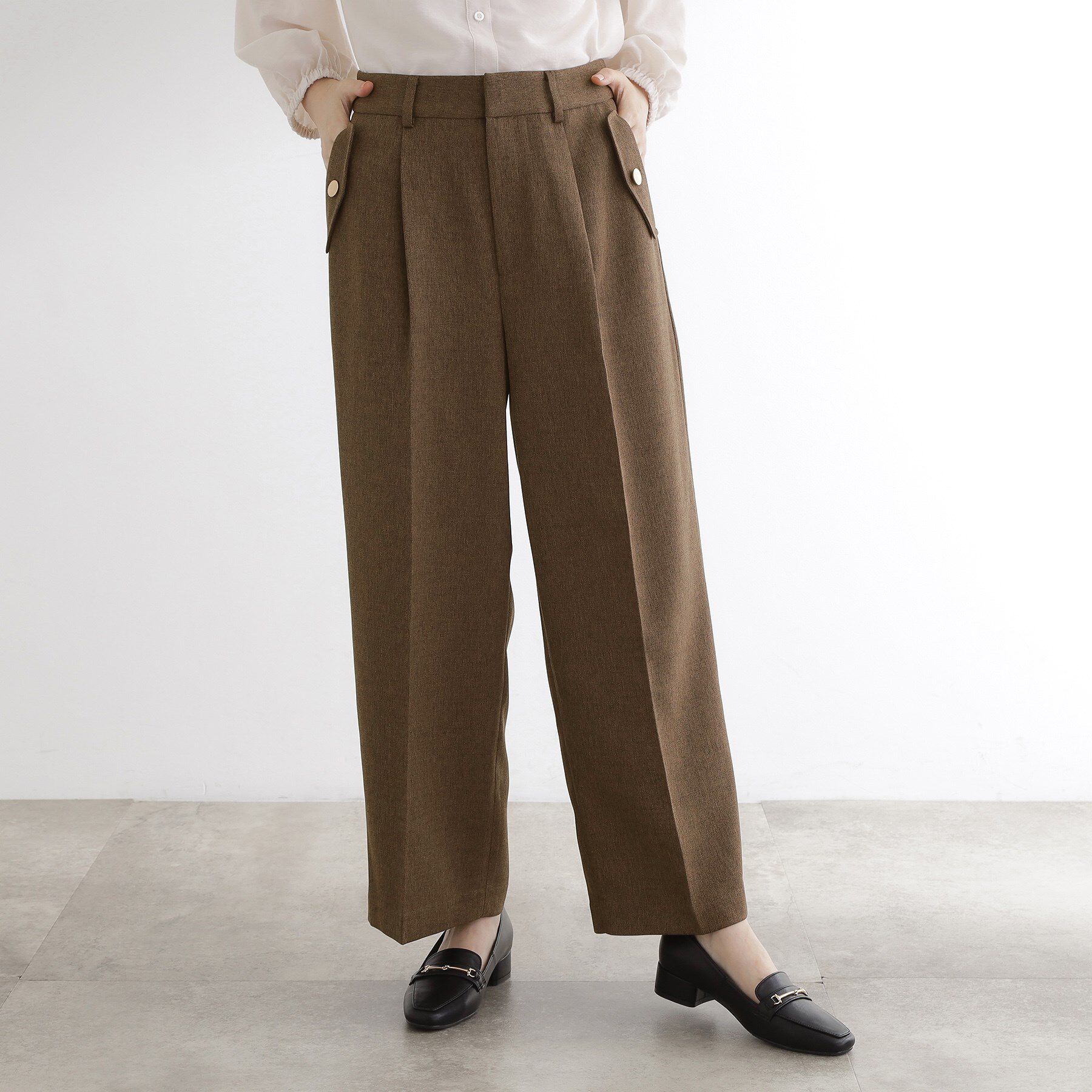 grove「【洗える】着回し優秀！フラップポケットワイドパンツ」|その他|