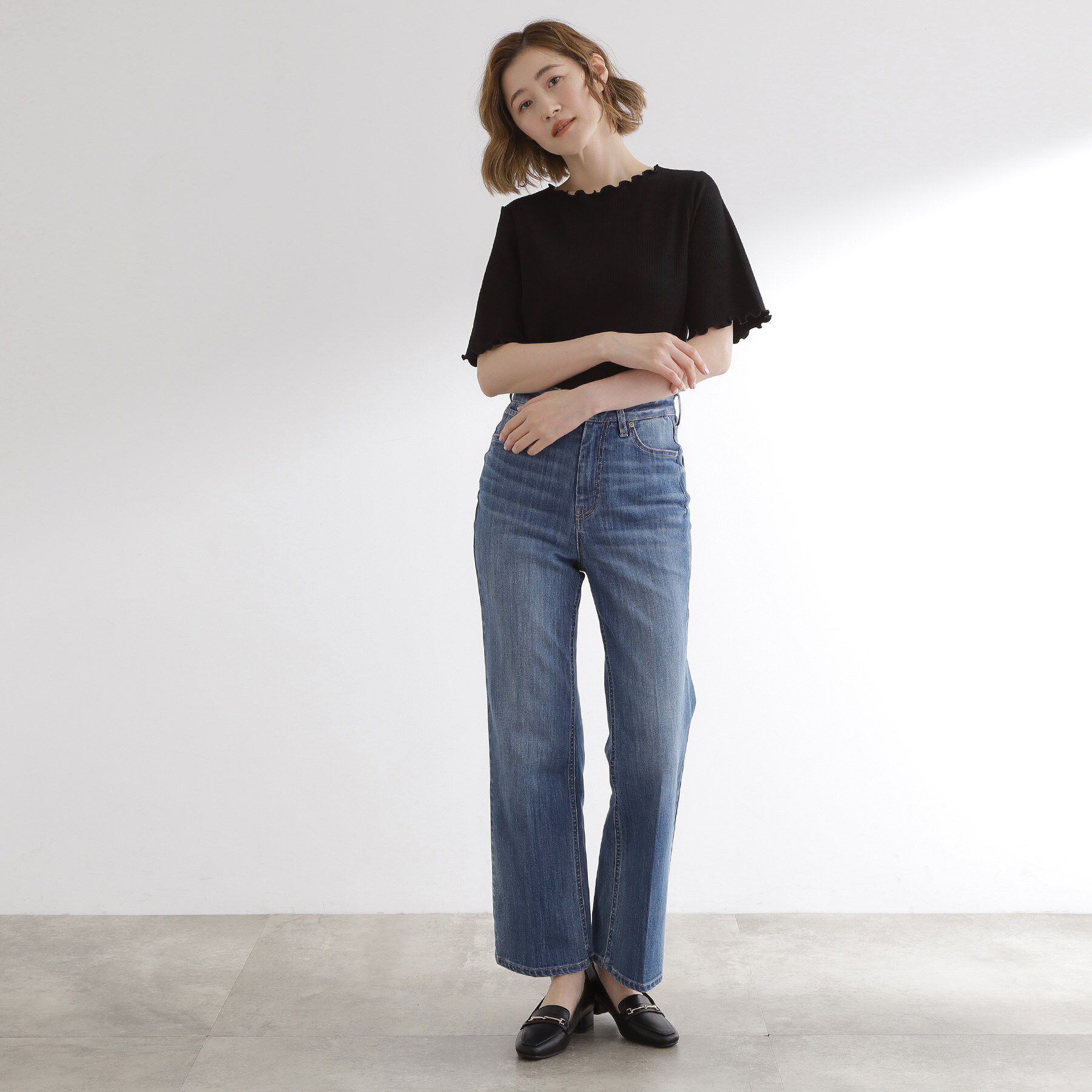 grove「一枚でもレイヤードでも楽しめる　マルチな5分袖プルオーバー」|Tシャツ・カットソー|