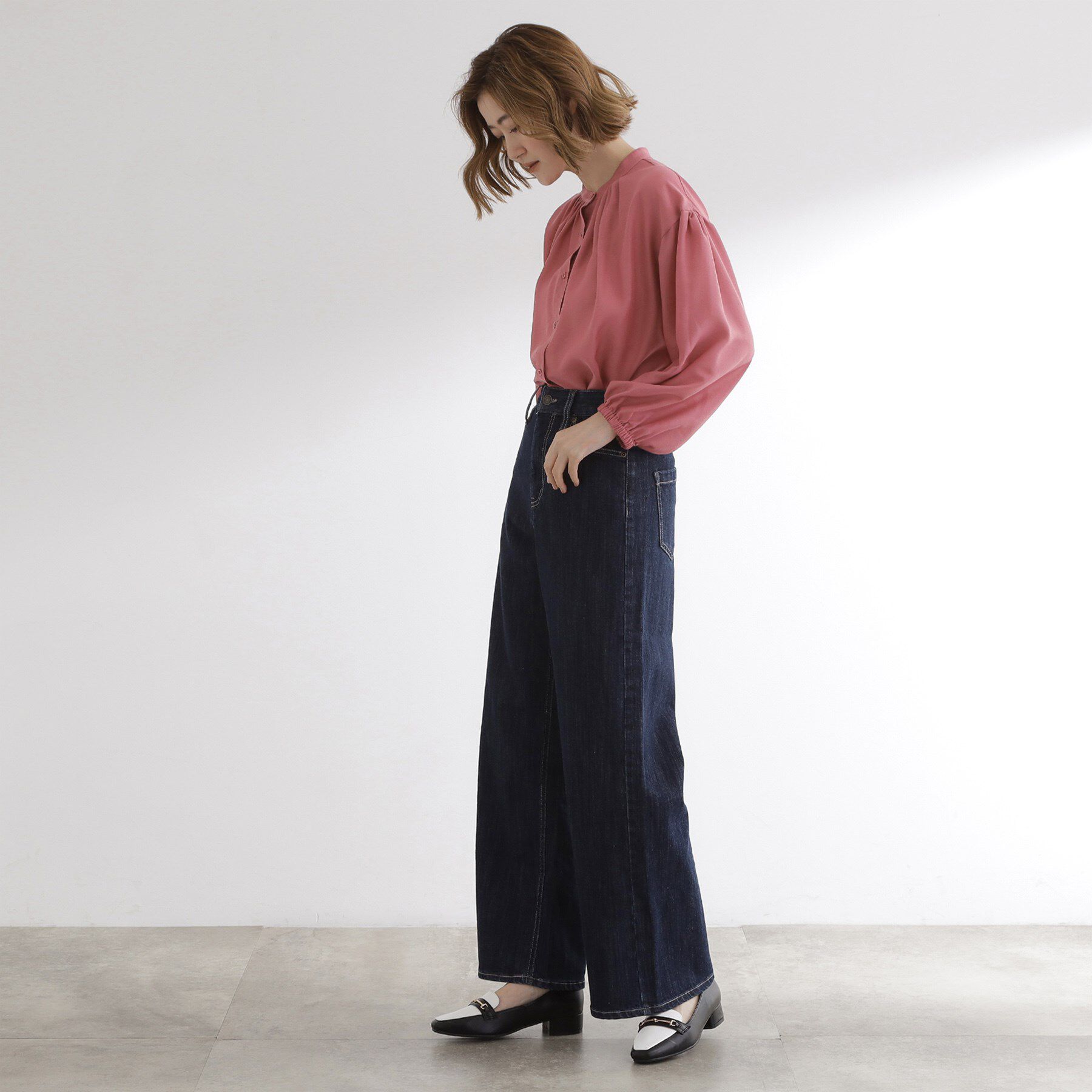 grove「【ひんやり/洗える】シアースタンドネックシャツブルゾン」|シャツ・ブラウス|