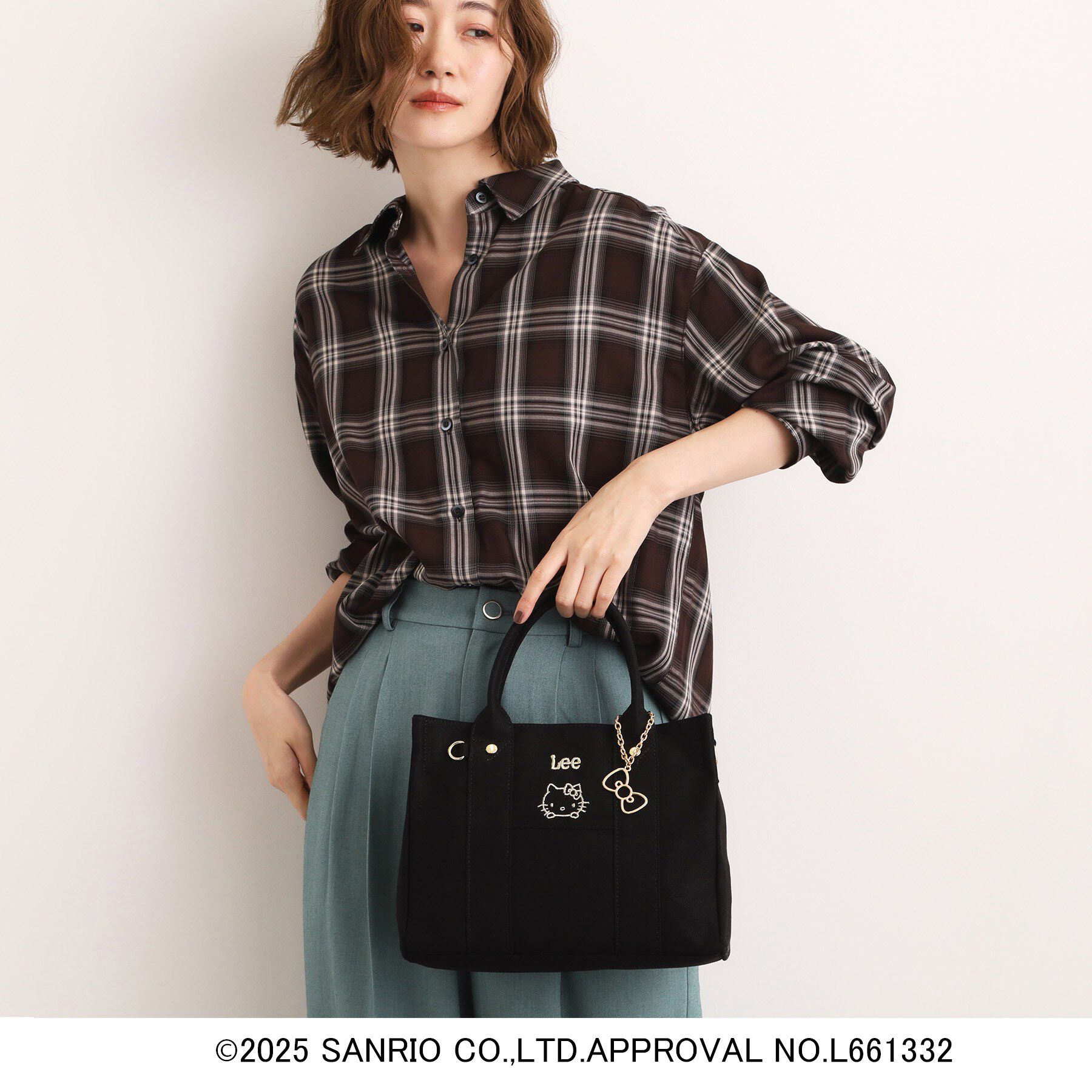 grove「【ハローキティ】Lee別注ポケット刺繍スクエアトート」|トートバッグ|