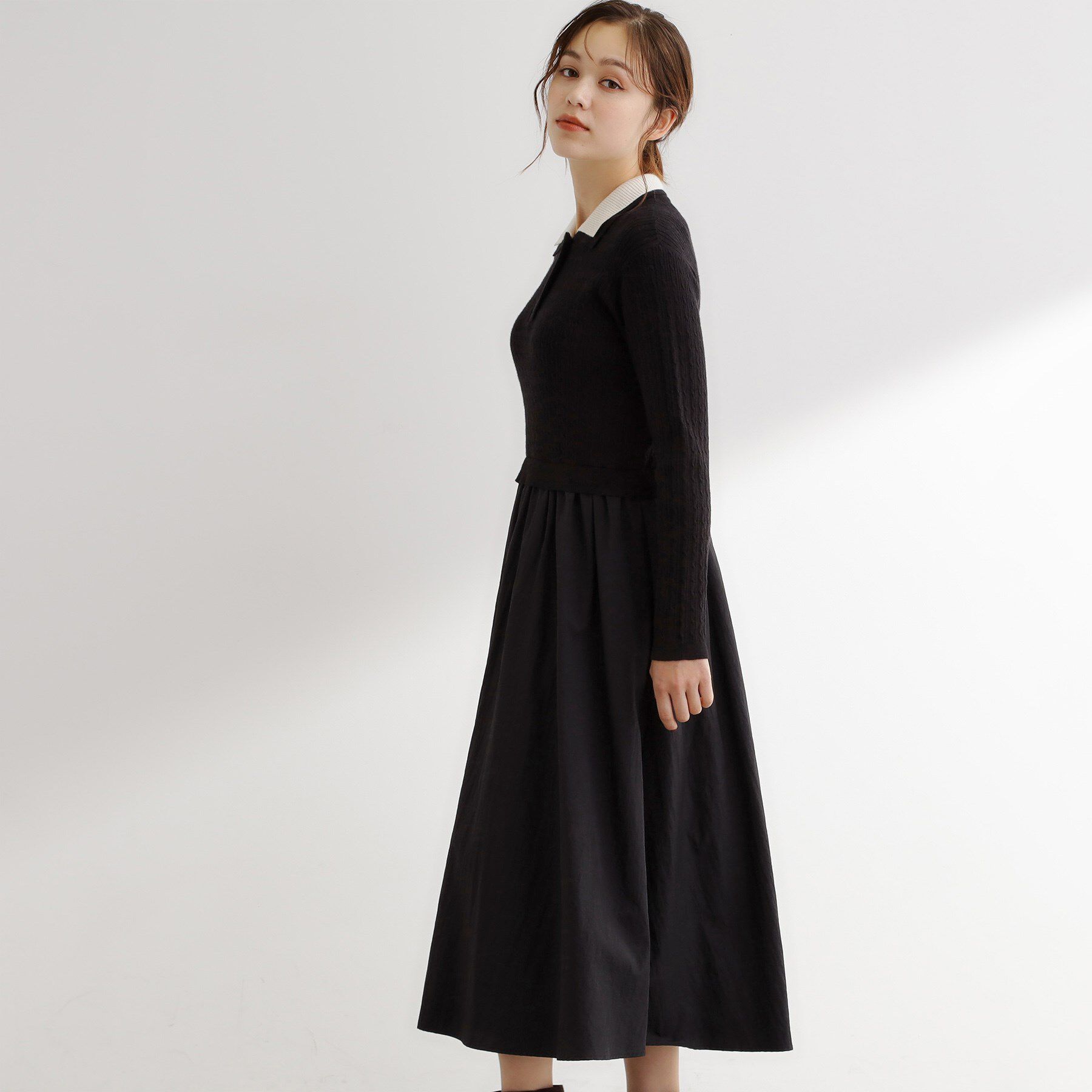 grove「【時短コーデ】ポロニットドッキングワンピース」|ワンピース|