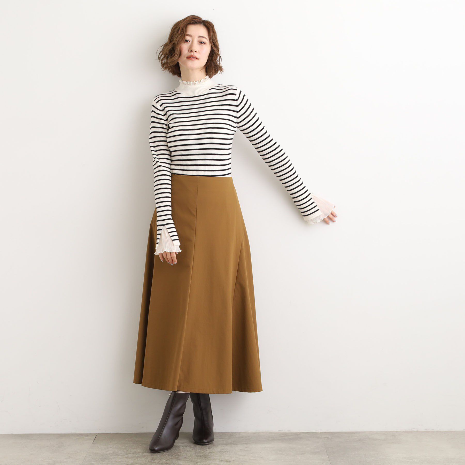 grove「プリーツレイヤードニットプルオーバー」|ニット・セーター|