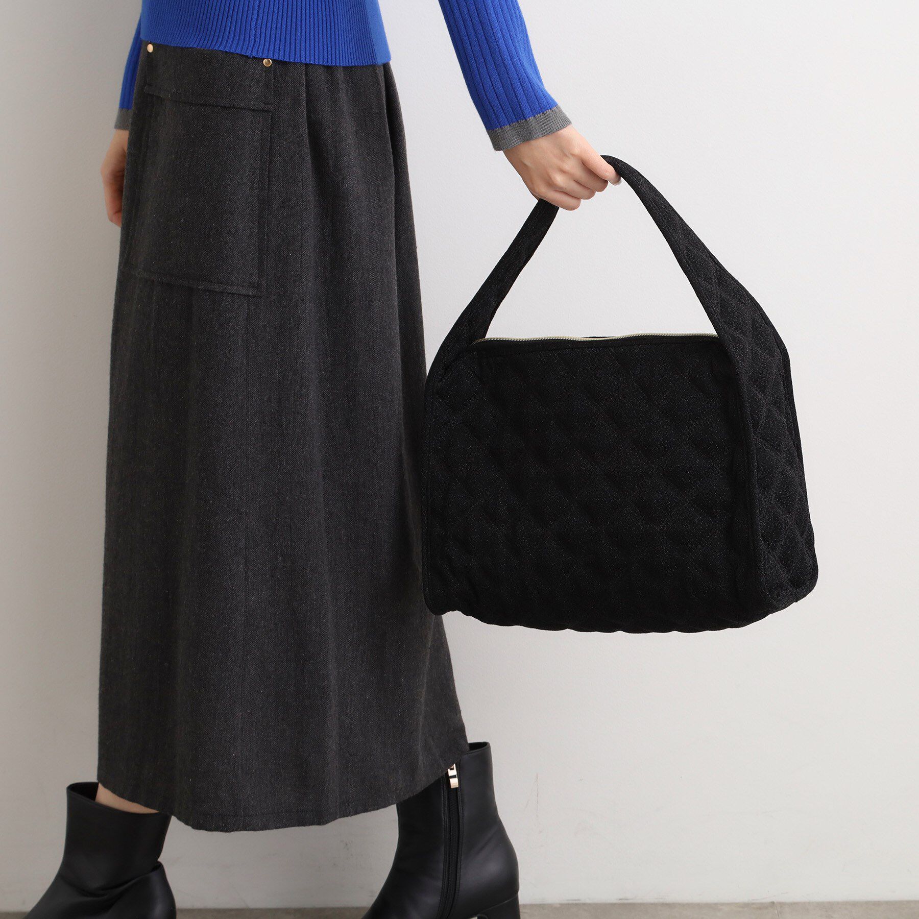 grove「【軽量】キルトワンショルダー」|ショルダー・メッセンジャー|ラメブラック(419