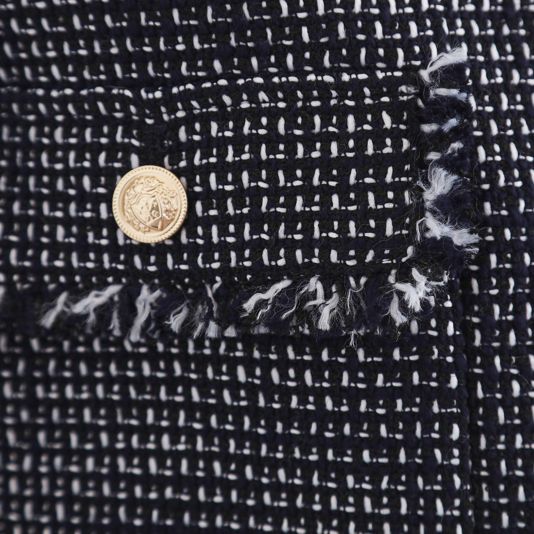 grove「ショートツイードジャケット」|ノーカラージャケット|