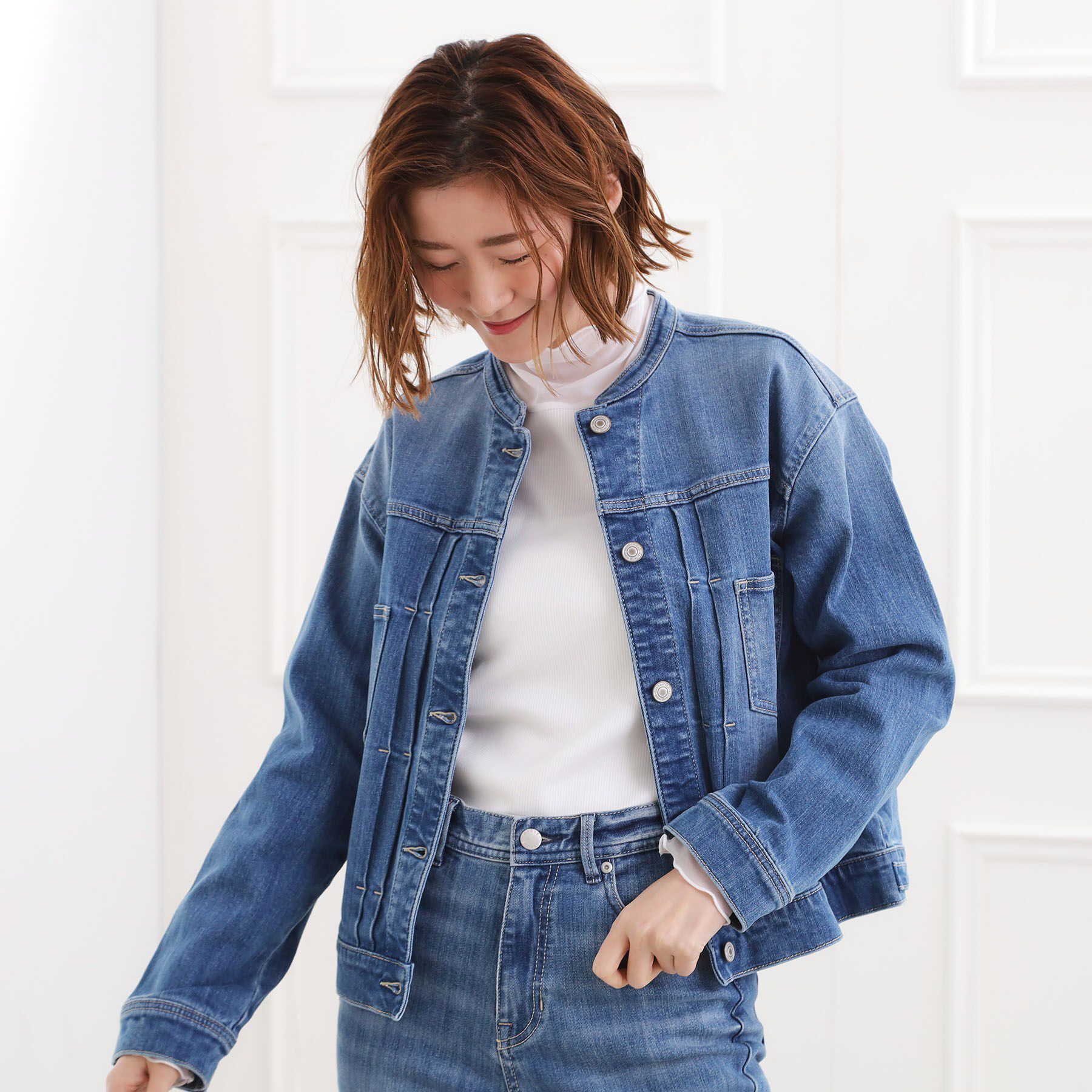 grove「ライトオンスストレッチデニムジャケット」|デニムジャケット|