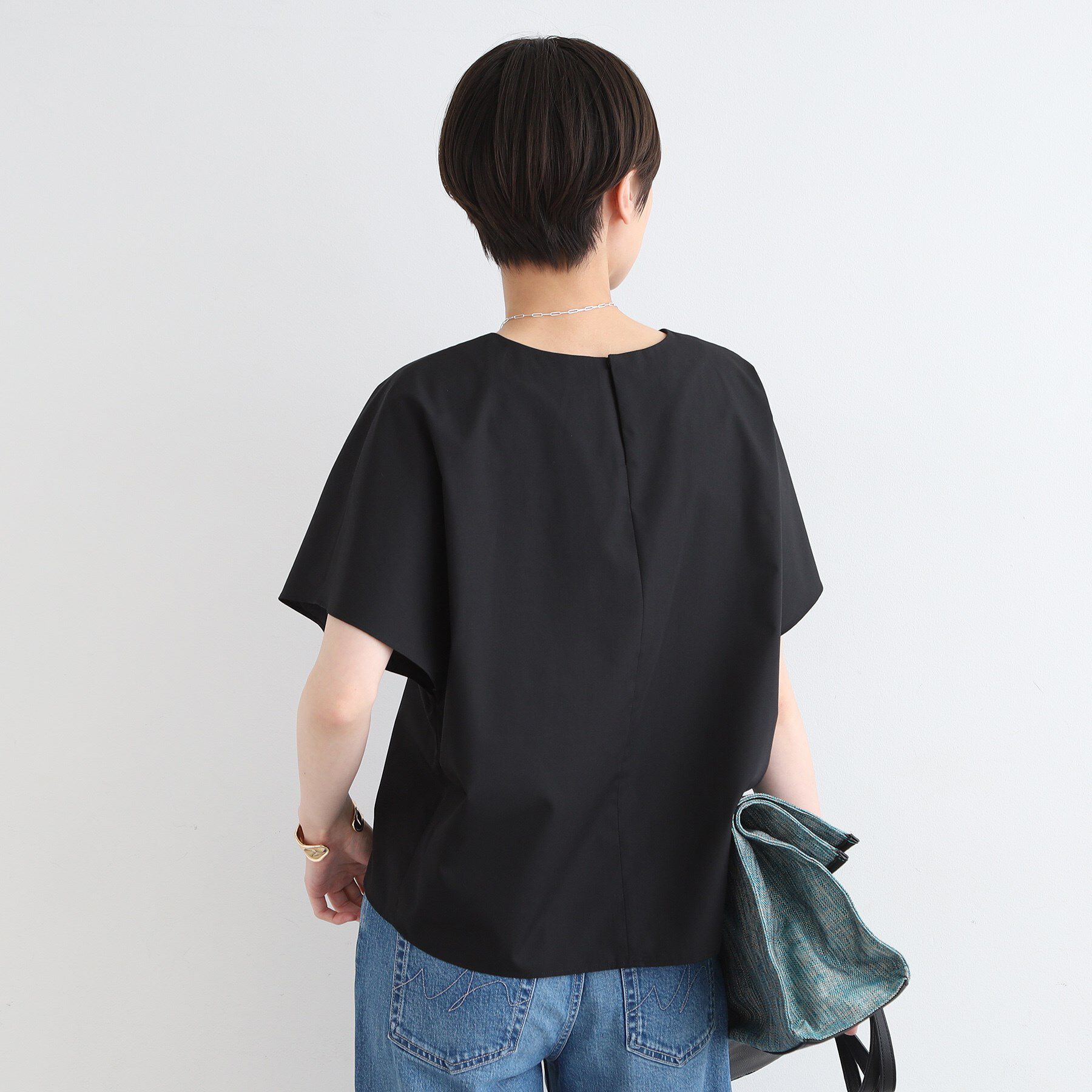 INDIVI「【洗える／UVケア／接触冷感／SETUP可能】ブロード素材フレンチブラウス」|シャツ・ブラウス|