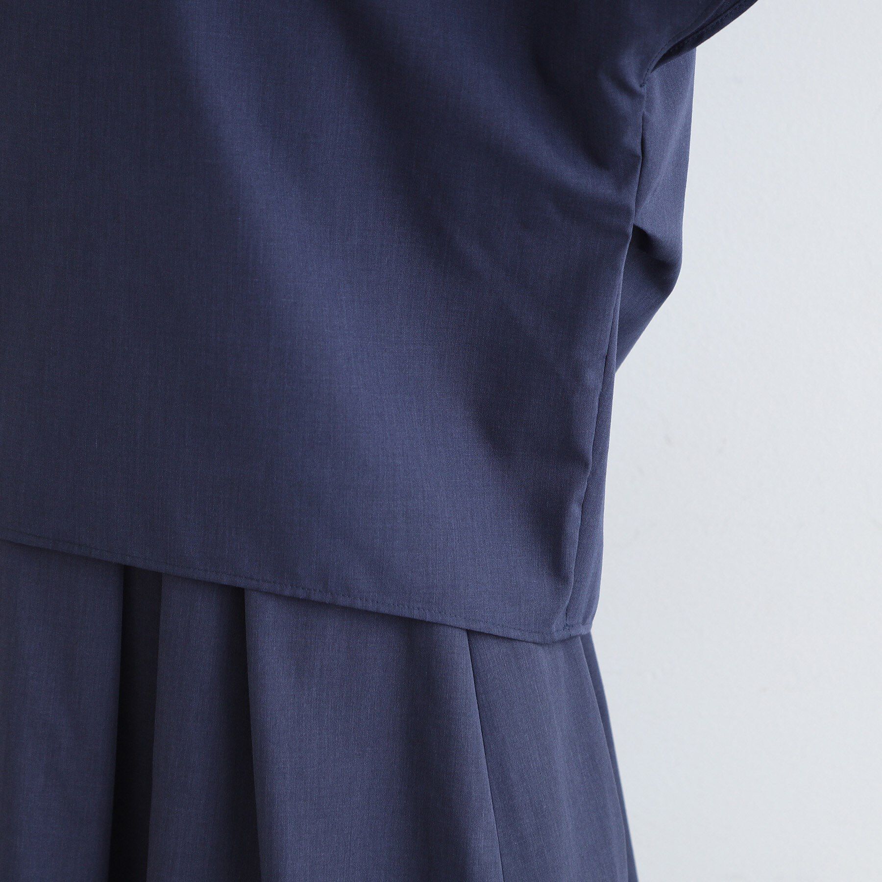 INDIVI「【洗える／UVケア／接触冷感／SETUP可能】ブロード素材フレンチブラウス」|シャツ・ブラウス|