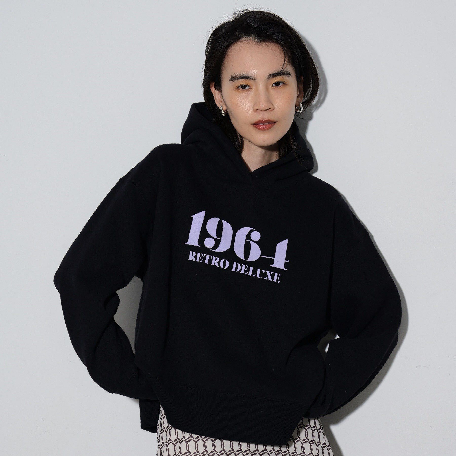 GALLEST「ロゴ裏毛フーディートップス」|パーカー|